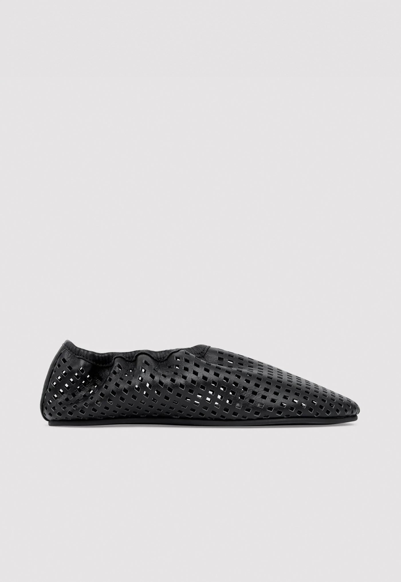 Perforated Ballet Flat - Black sold by Angel Divine