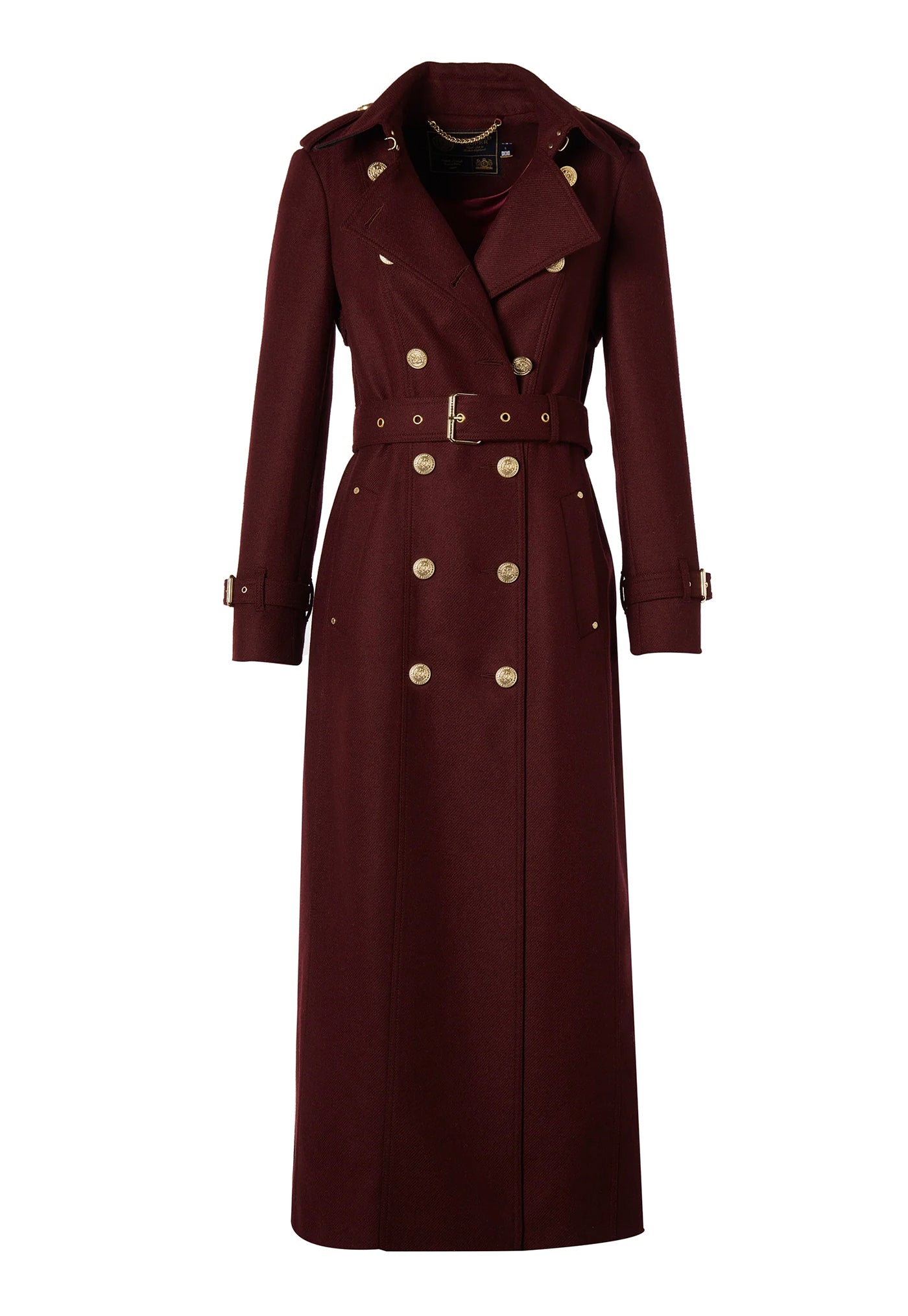 Marlborough Trench Coat Full Length - Mulberry