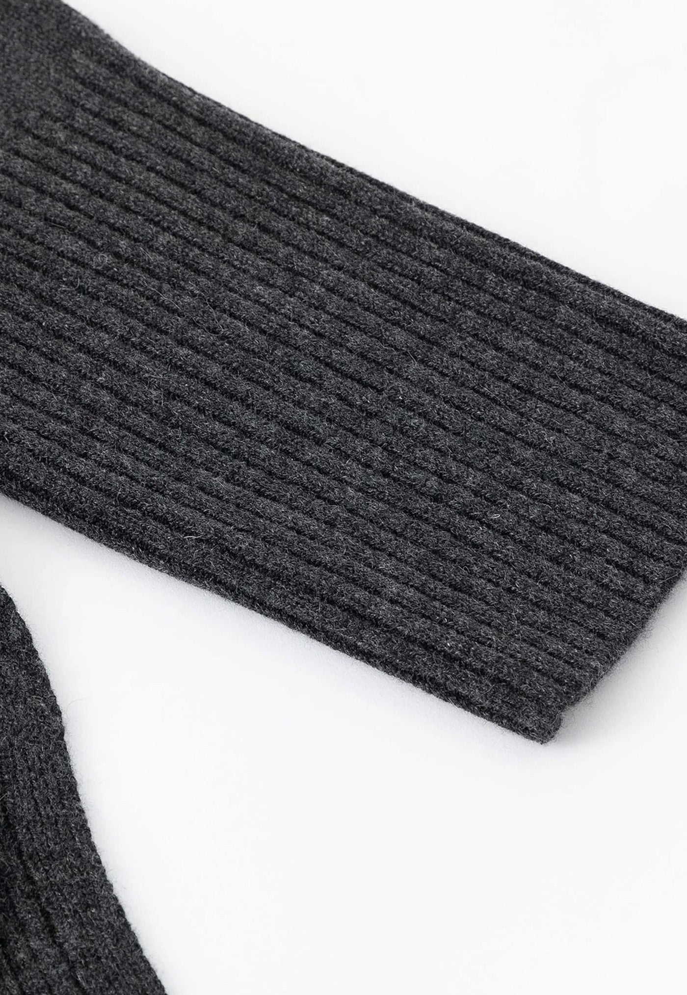 N.121 Cashmere Blend Ribbed Funnel - Dark Marle Grey sold by Angel Divine