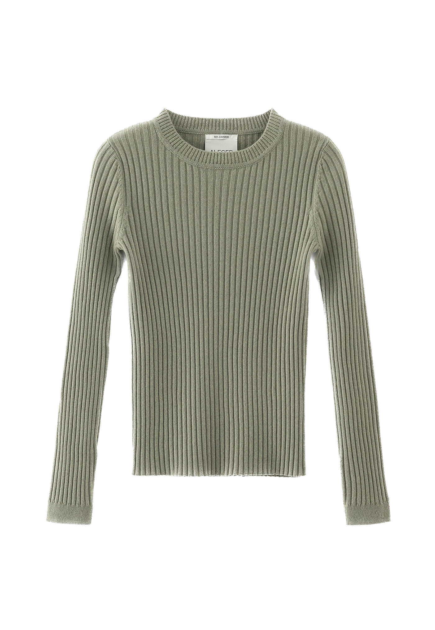 N.289 Cashmere Ribbed Long Sleeve Tee - Dark Moss