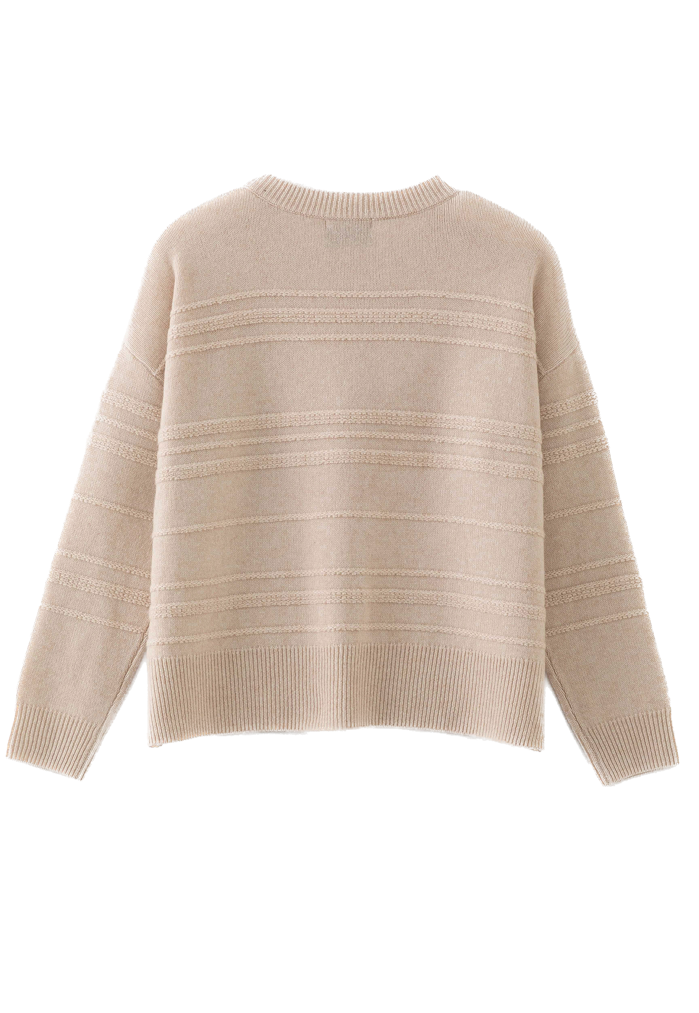 N.330 Cashmere Blend Oversized Crew Neck - Shell Beige