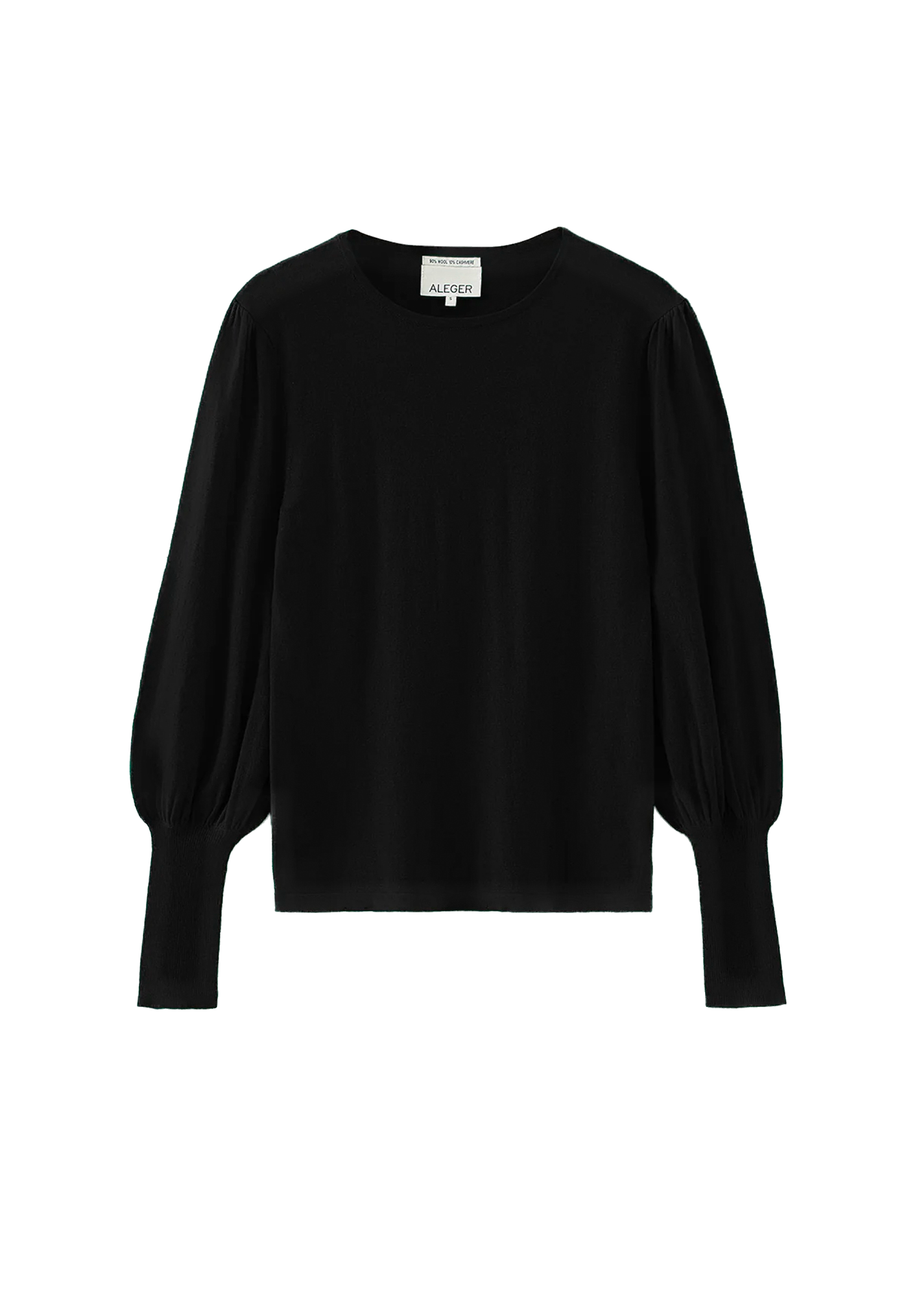 N.33 Cashmere Blend Bell Sleeve Pullover - Black