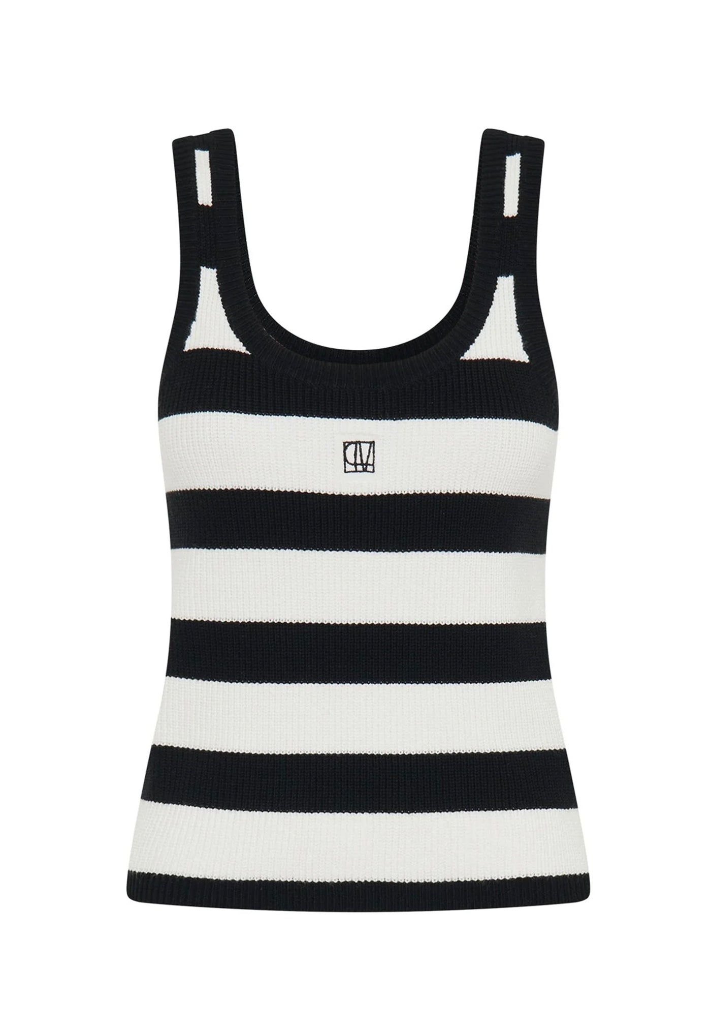 Umi Knit Tank - Black/White sold by Angel Divine