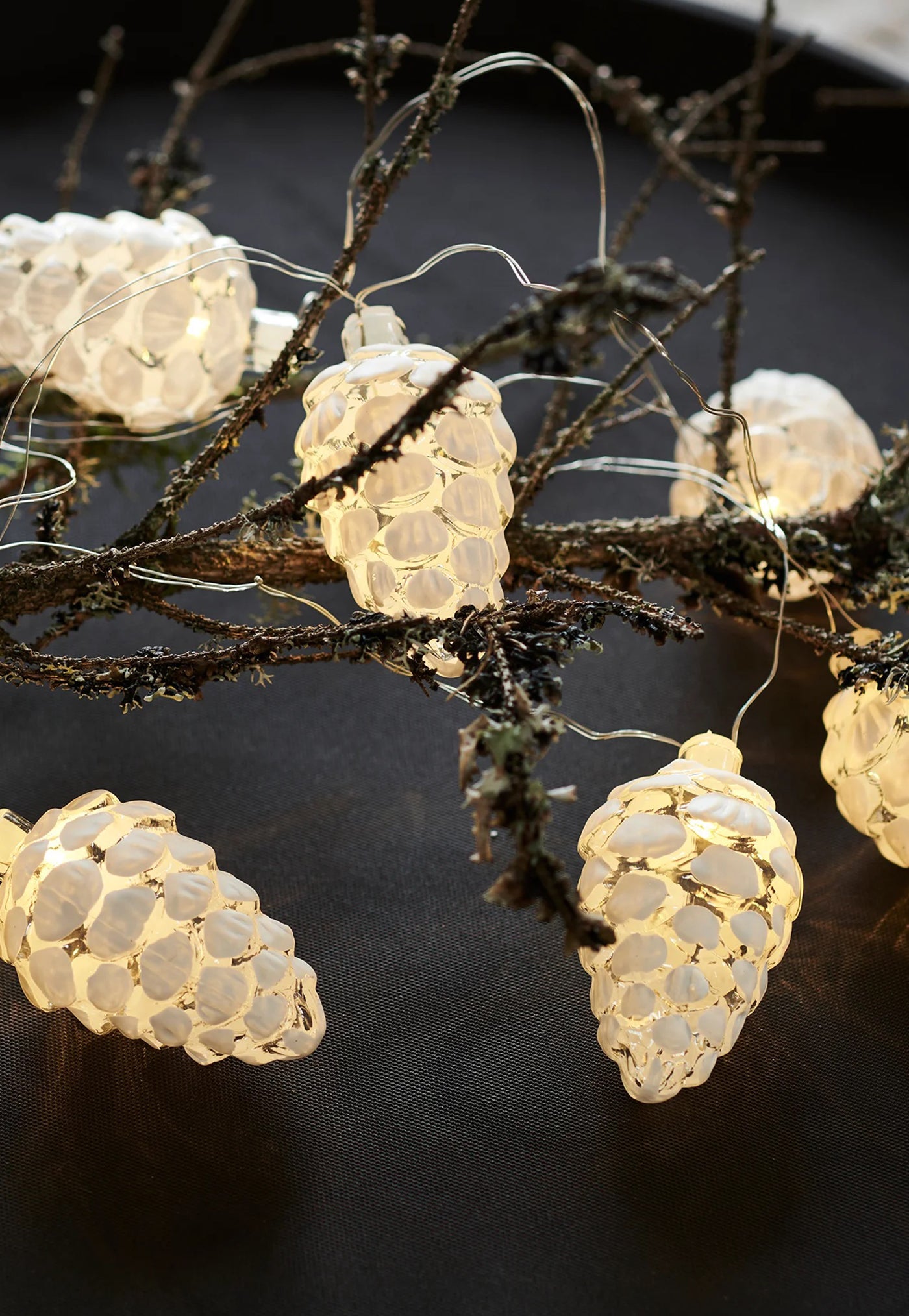 Celina Garland Pinecone - Snowy White Giftboxed sold by Angel Divine