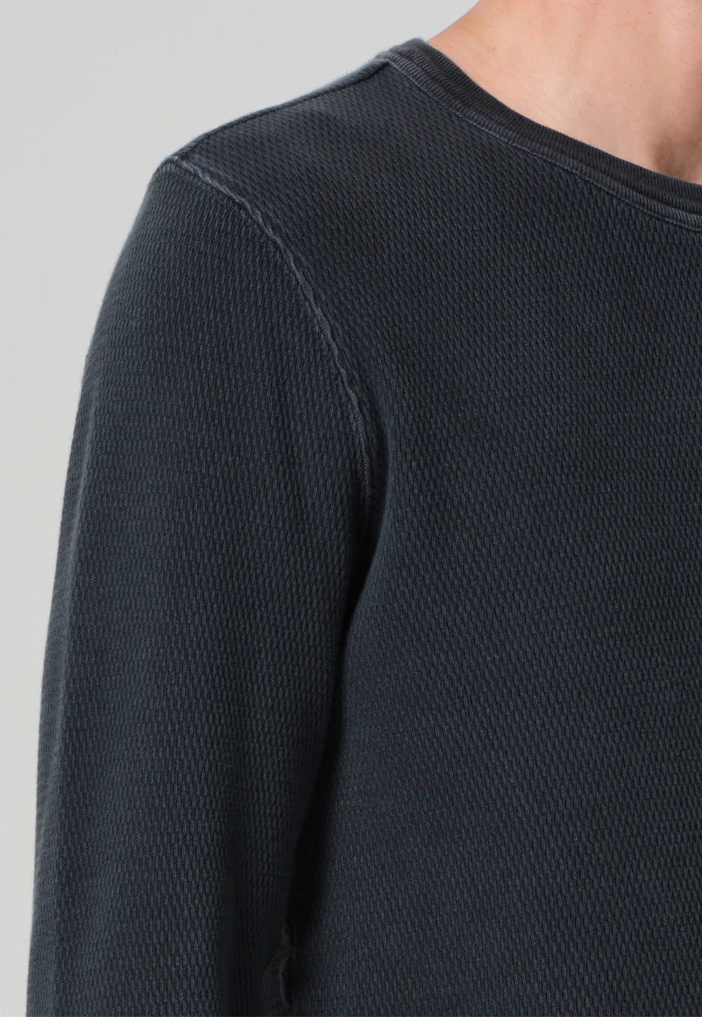 Waffle Crewneck - Charred Cedar