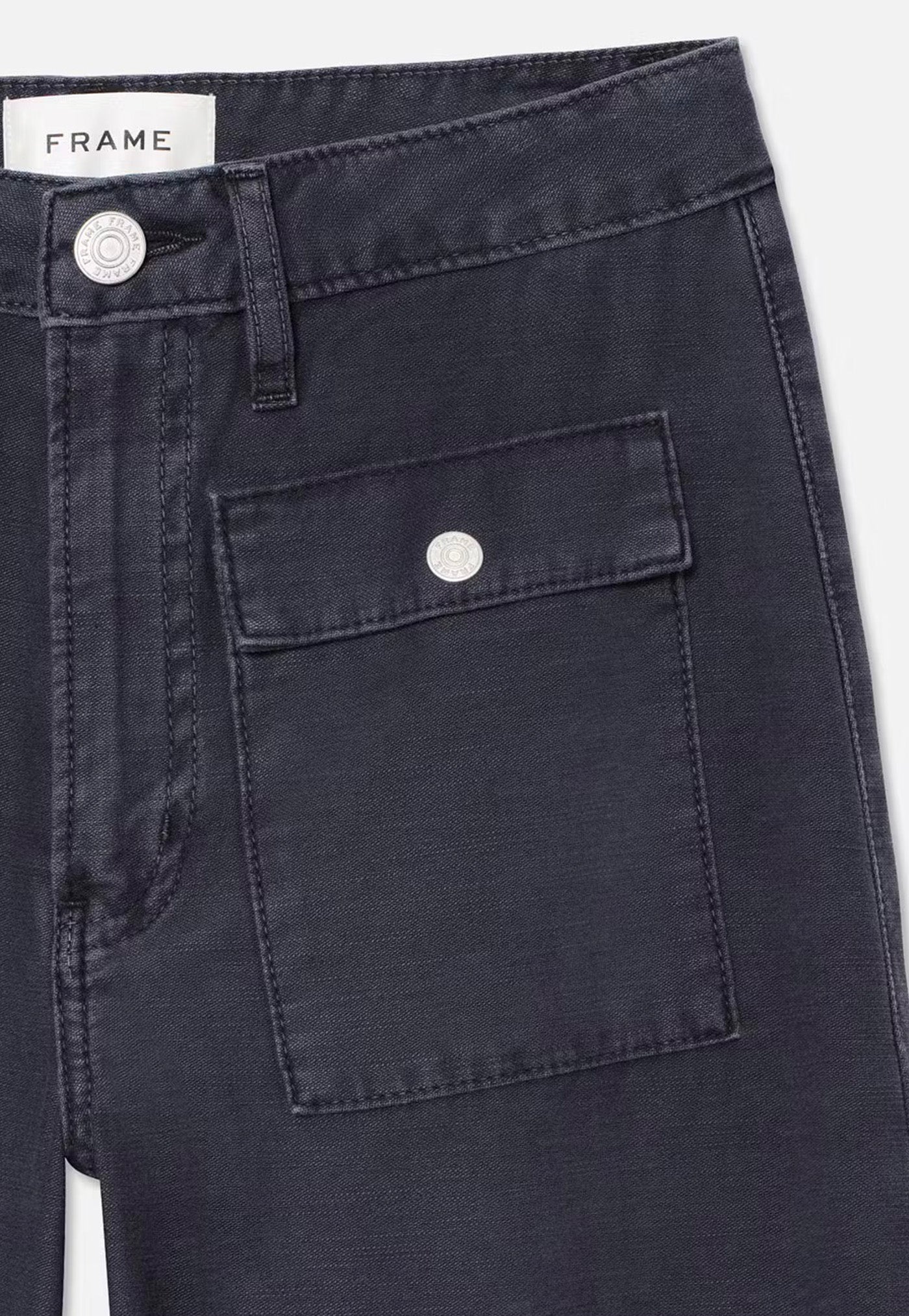 The 70's Patch Pocket Crop Straight - Washed Navy sold by Angel Divine