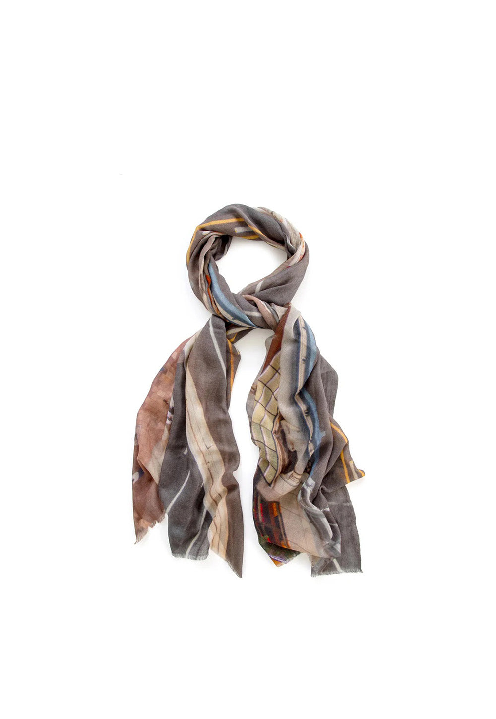 Cross Roads - Skinny Wool Scarf