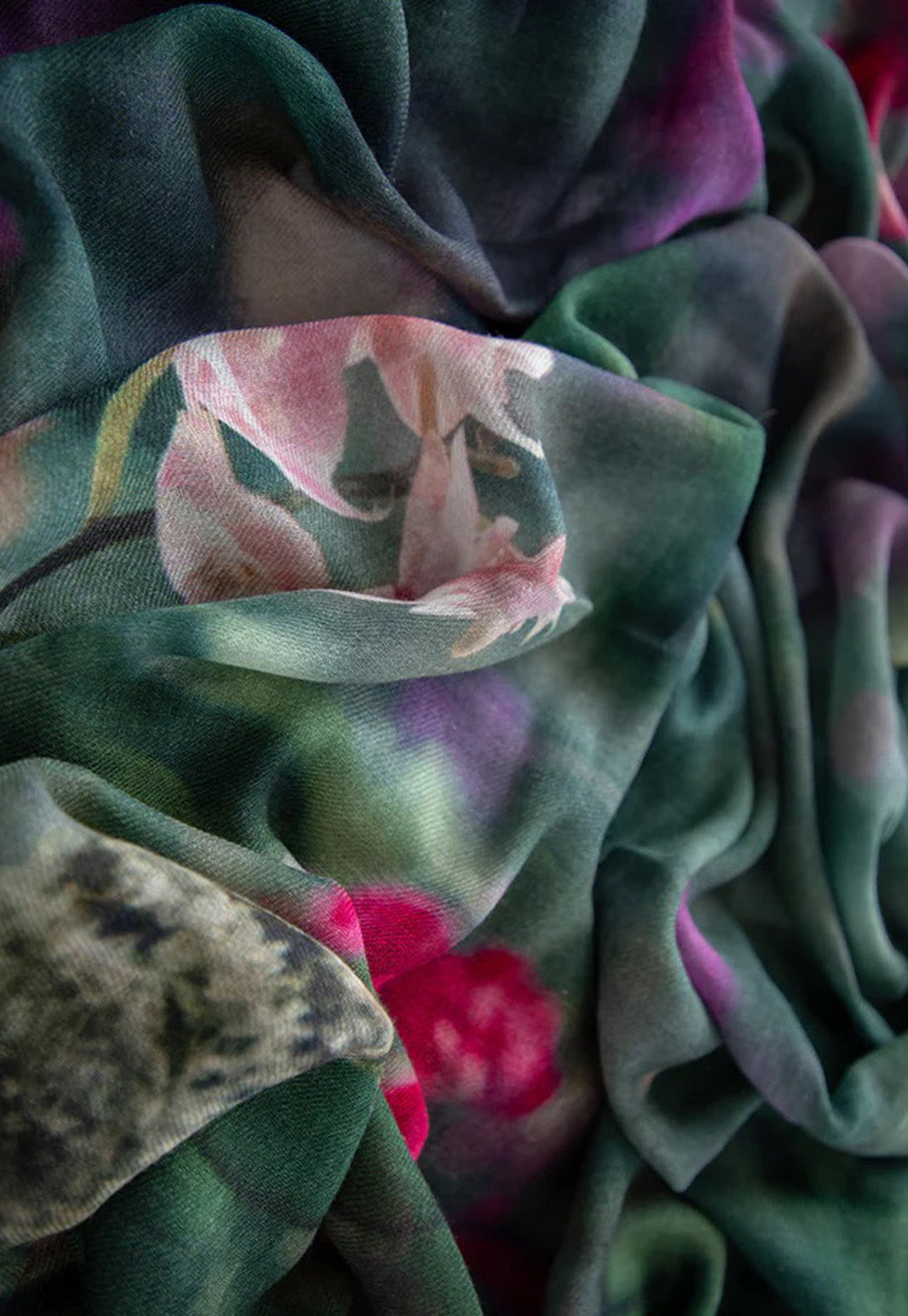 Orchid Jungle Oversized Wool Scarf