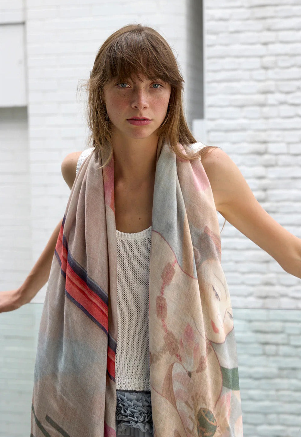 Senso-Ji Oversized Wool Scarf