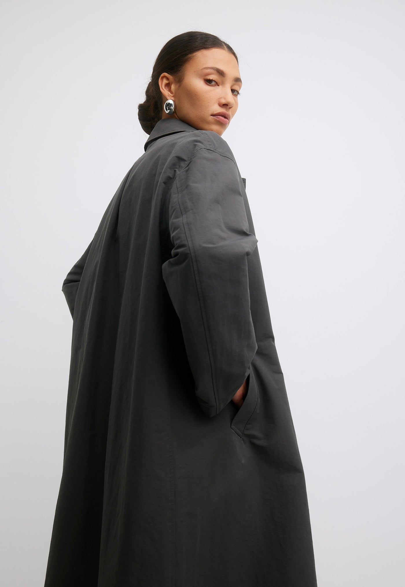 Franca Coat - Washed Black/Taupe