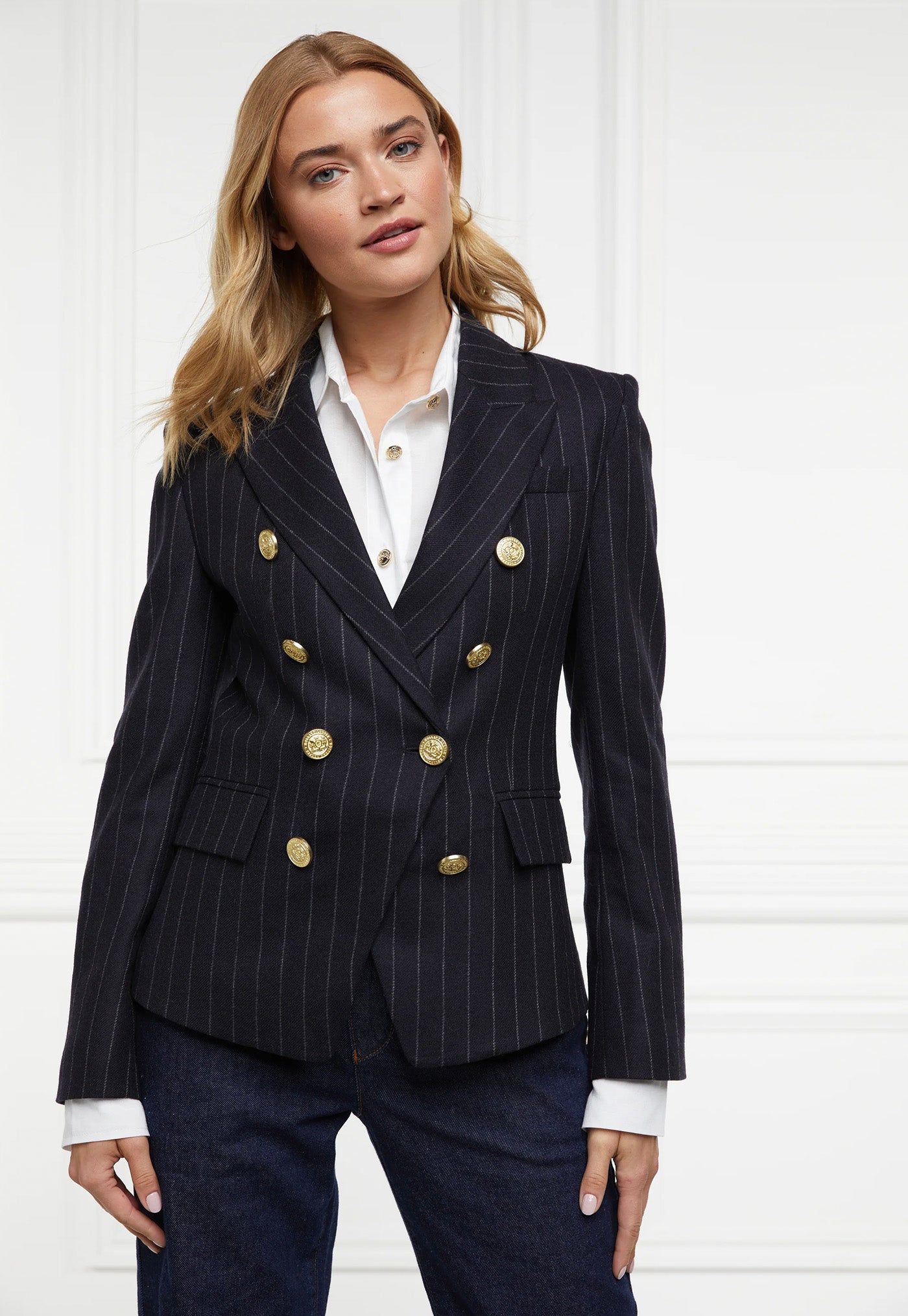 Knightsbridge Blazer - Navy Chalk Pinstripe