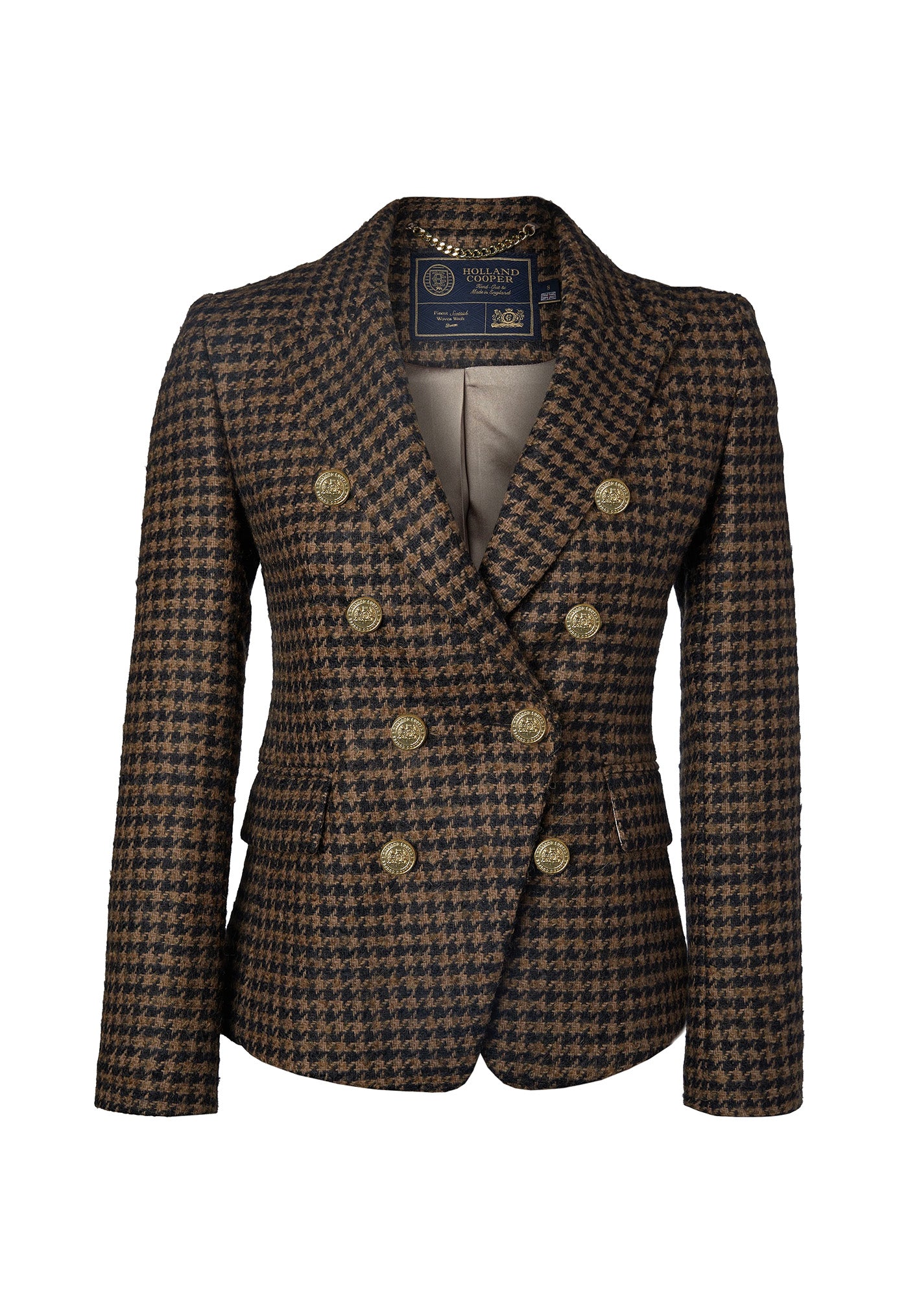 Knightsbridge Blazer - Chocolate Houndstooth