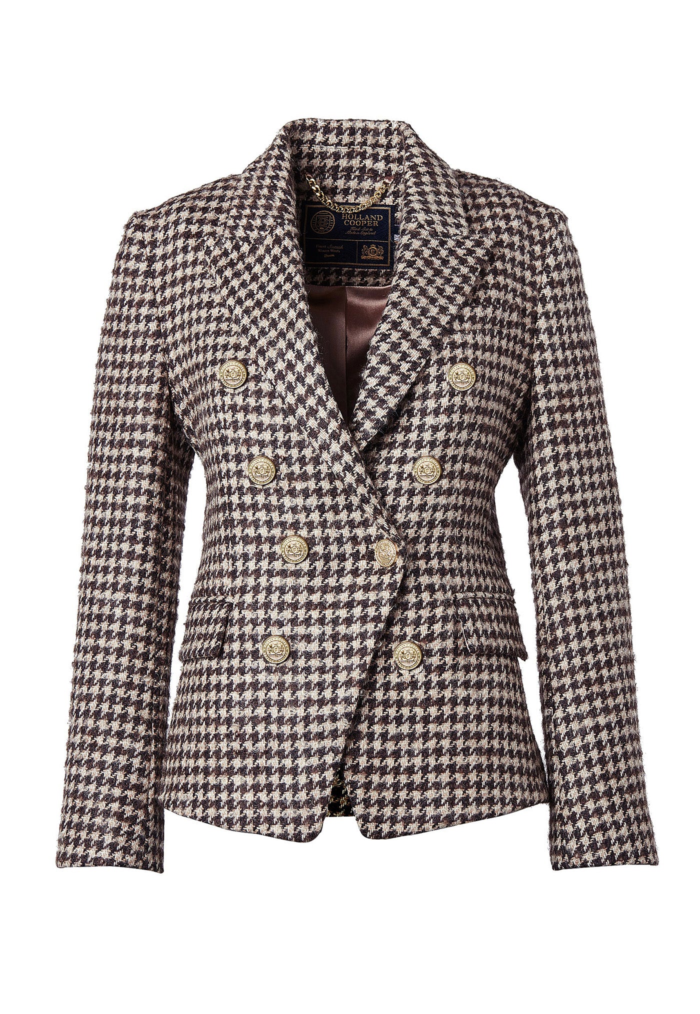 Knightsbridge Blazer - Coffee Houndstooth