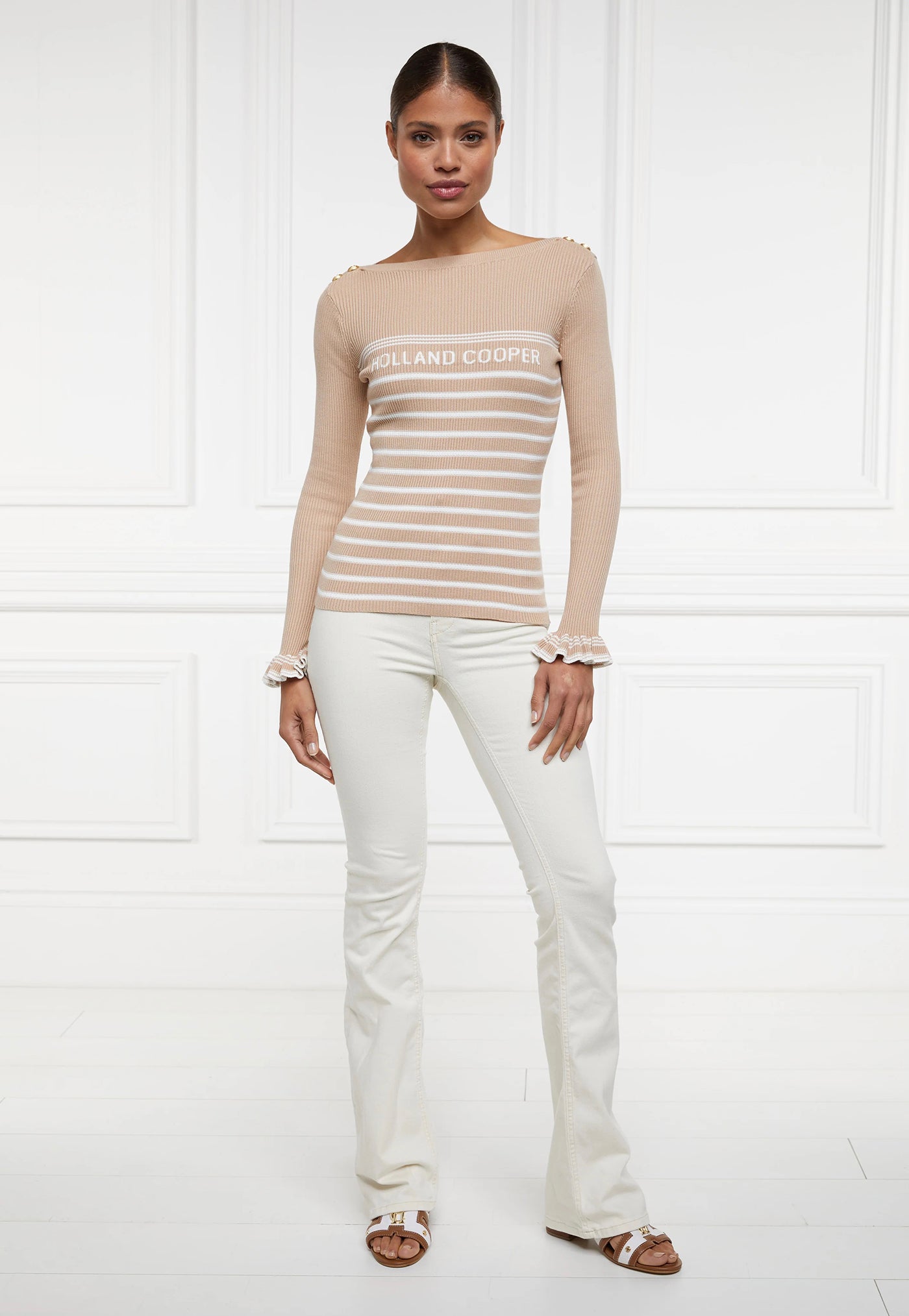 Bretton Boat Neck Knit - Light Camel sold by Angel Divine