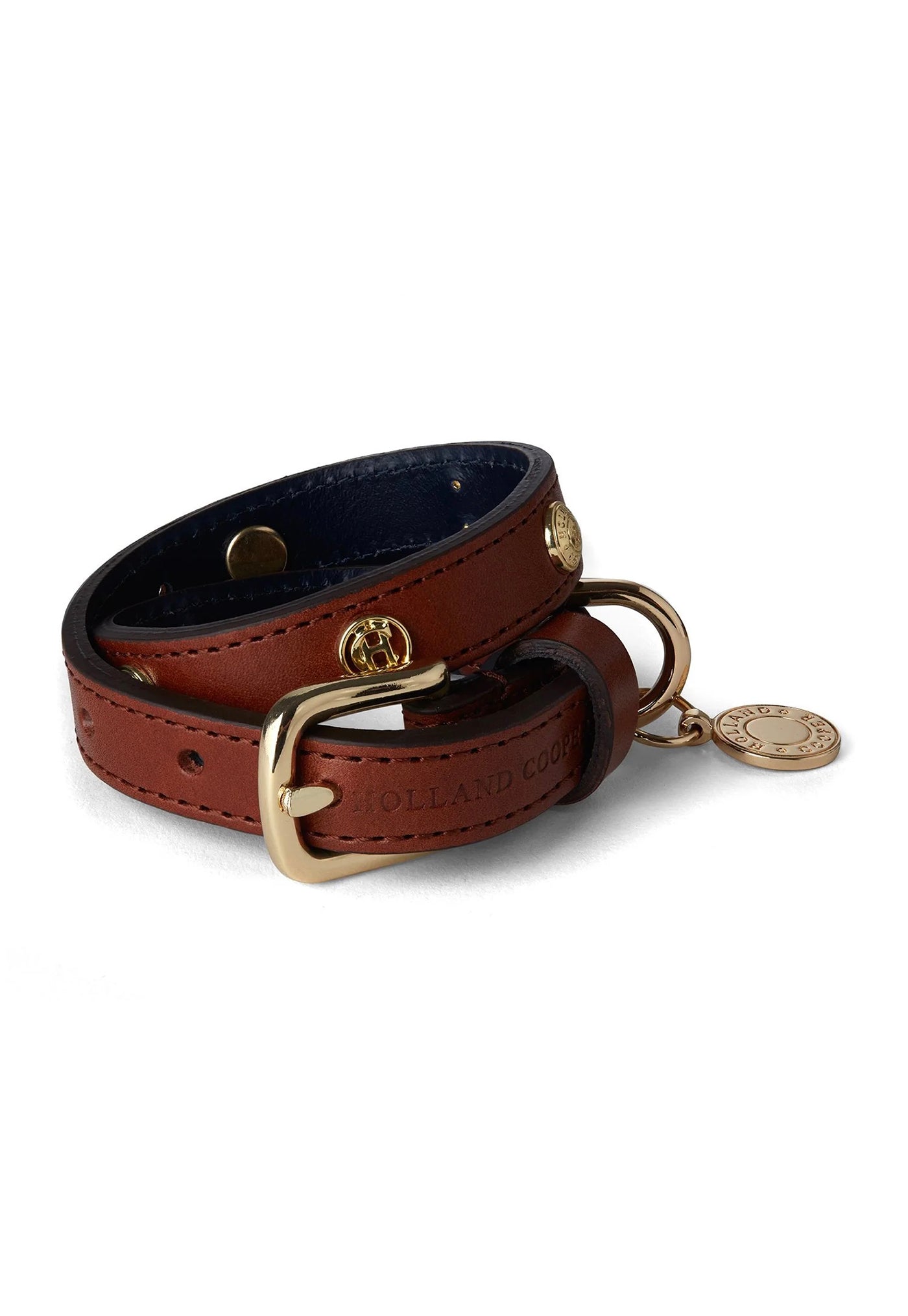 HC Studded Dog Collar - Chestnut sold by Angel Divine