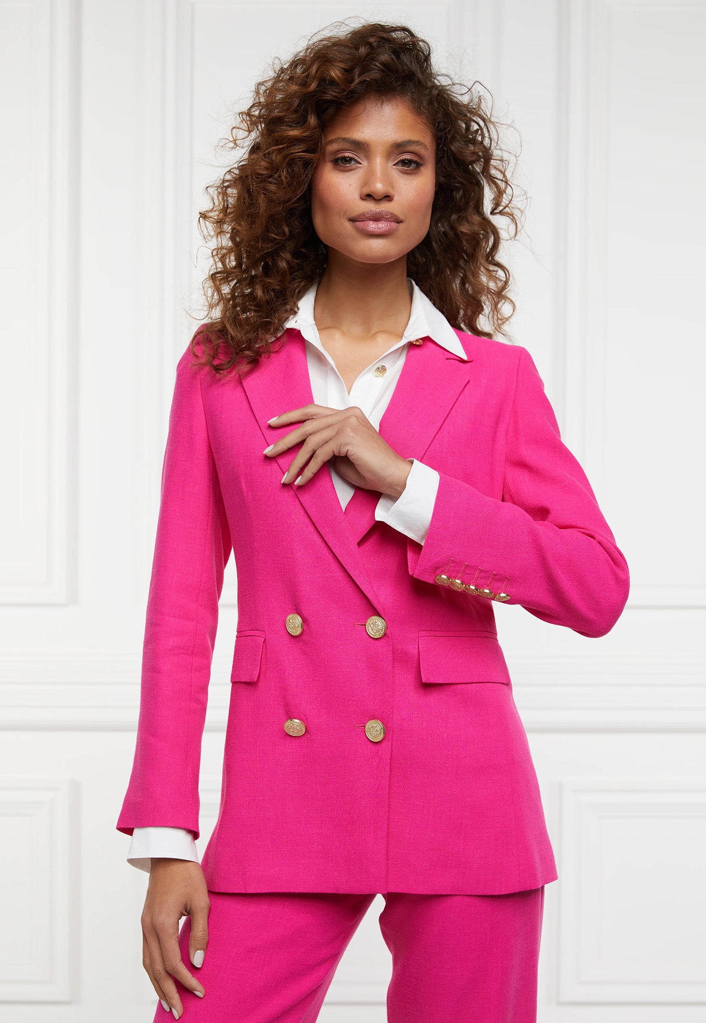 Double Breasted Blazer - Hot Pink sold by Angel Divine