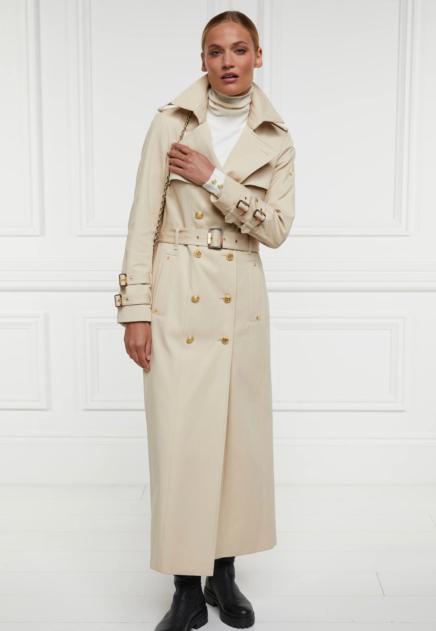 Gatcombe Full Length Trench Coat - Stone sold by Angel Divine