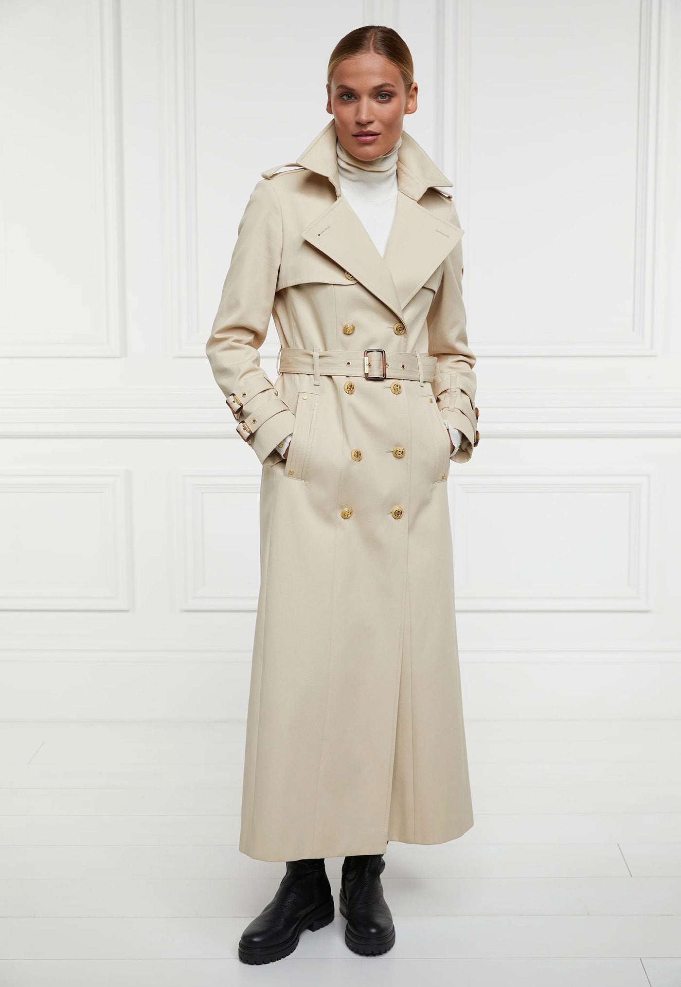 Gatcombe Full Length Trench Coat - Stone sold by Angel Divine