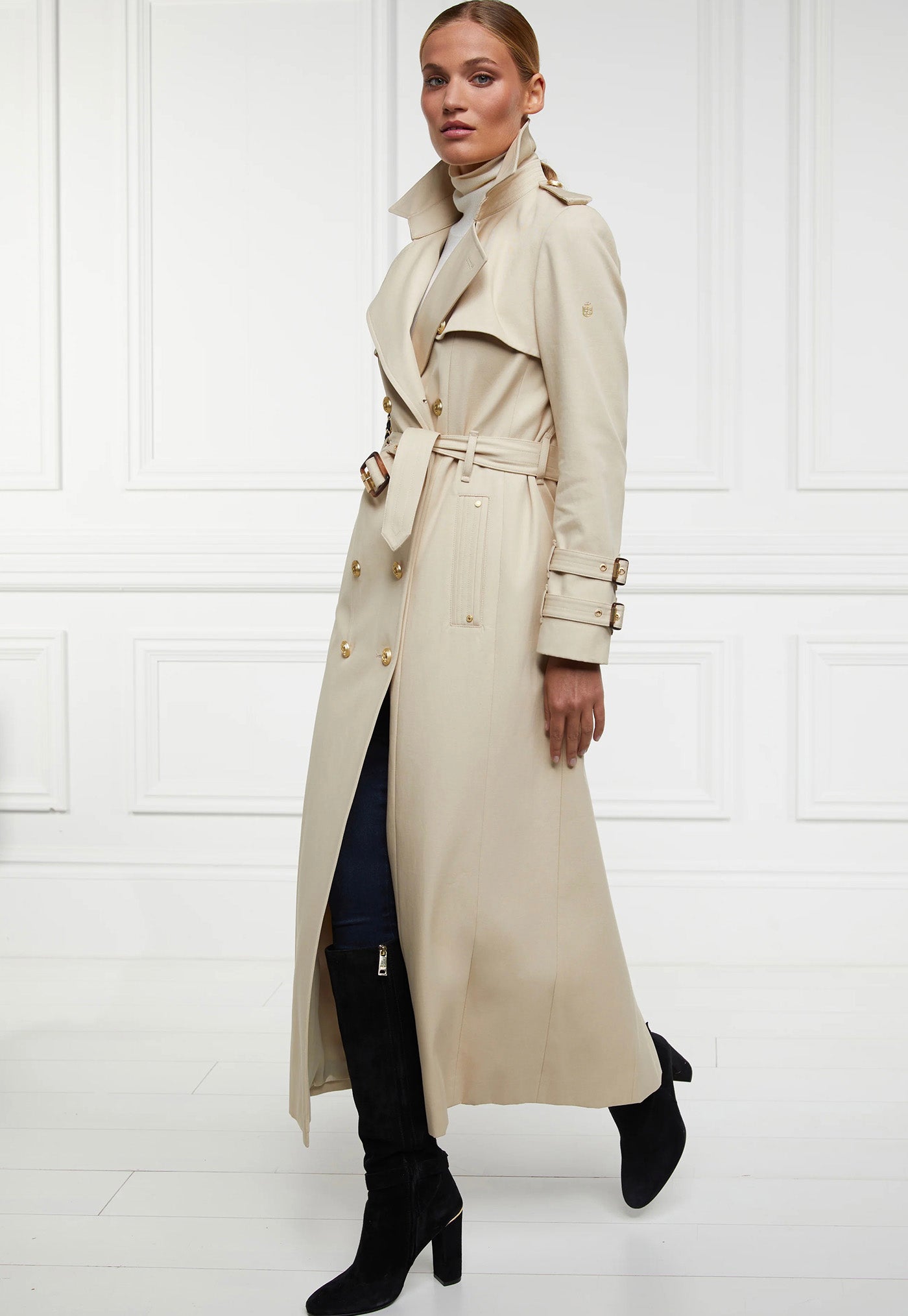 Gatcombe Full Length Trench Coat - Stone sold by Angel Divine