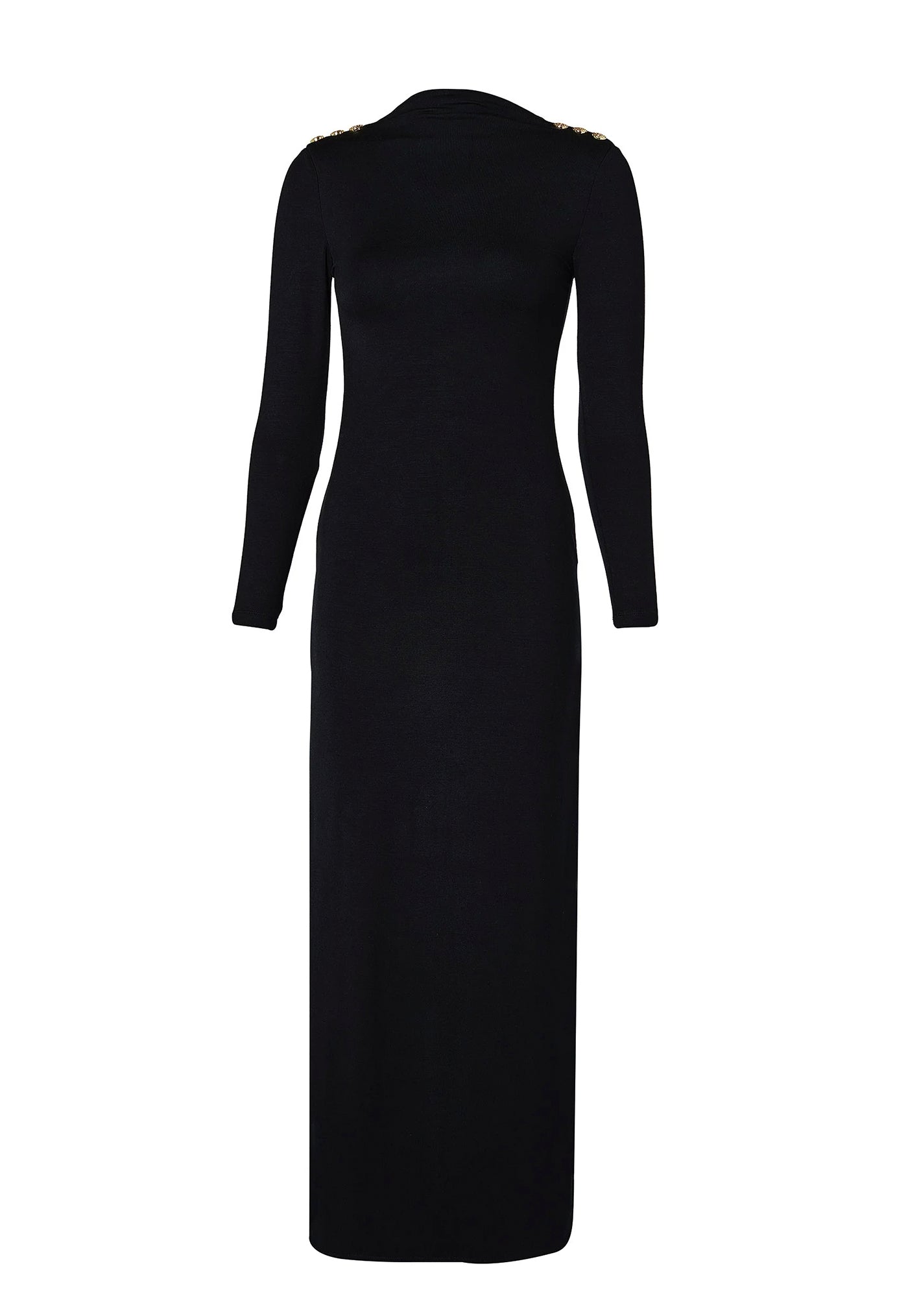 Harper Long Sleeve Maxi Dress - Black