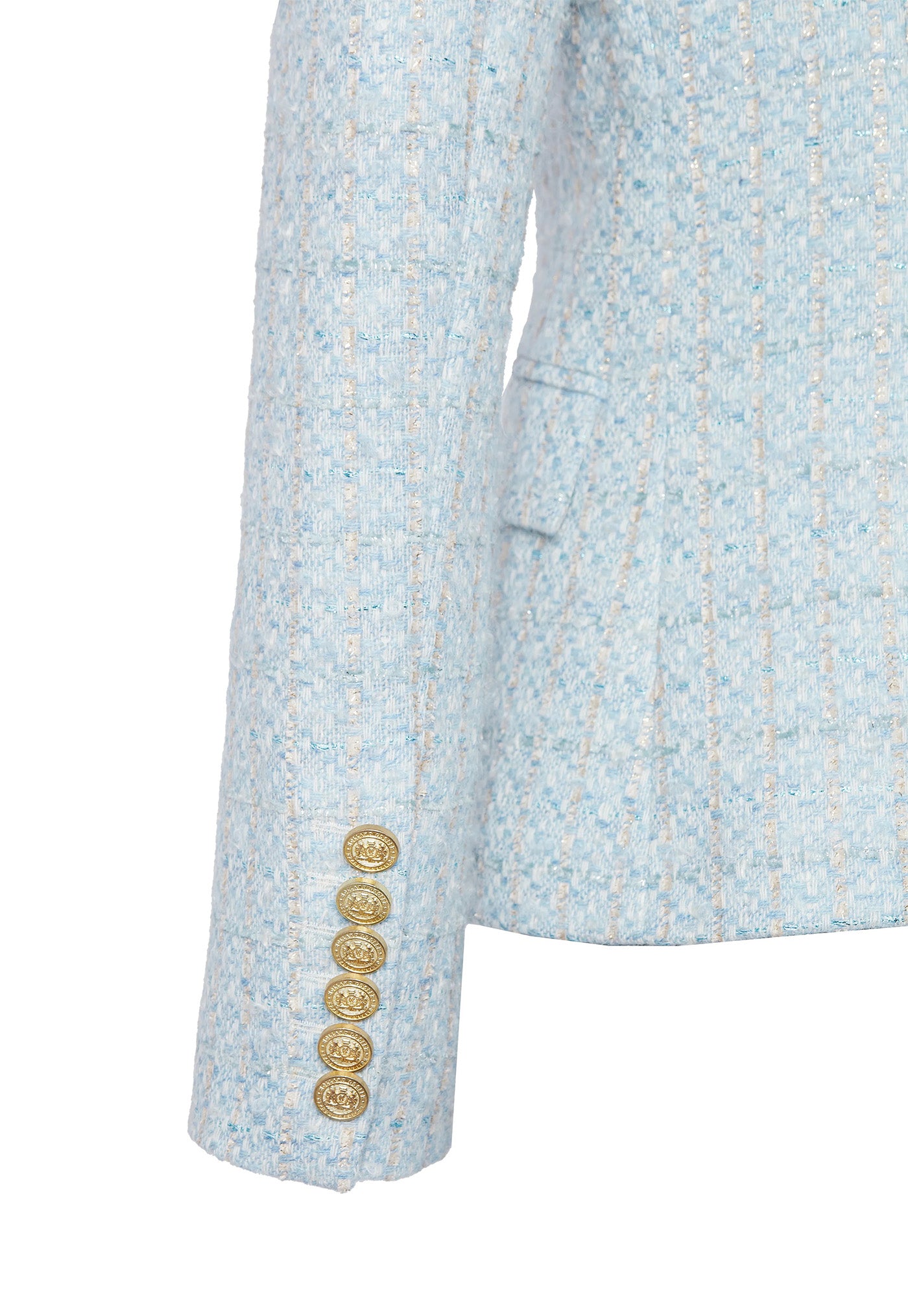 Knightsbridge Blazer - Sky Blue Boucle sold by Angel Divine