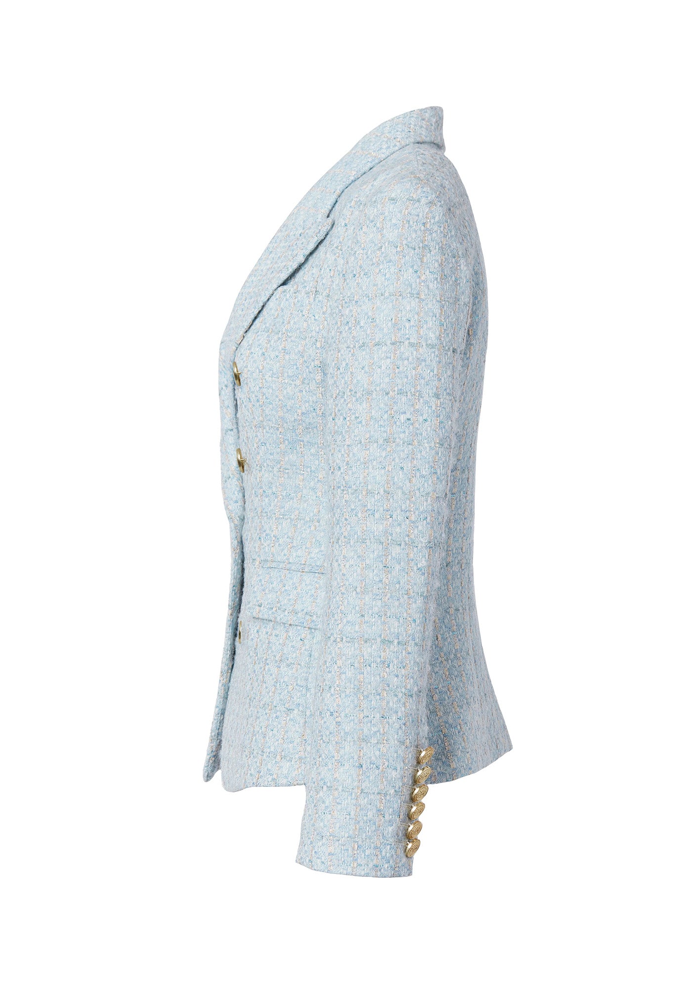 Knightsbridge Blazer - Sky Blue Boucle sold by Angel Divine