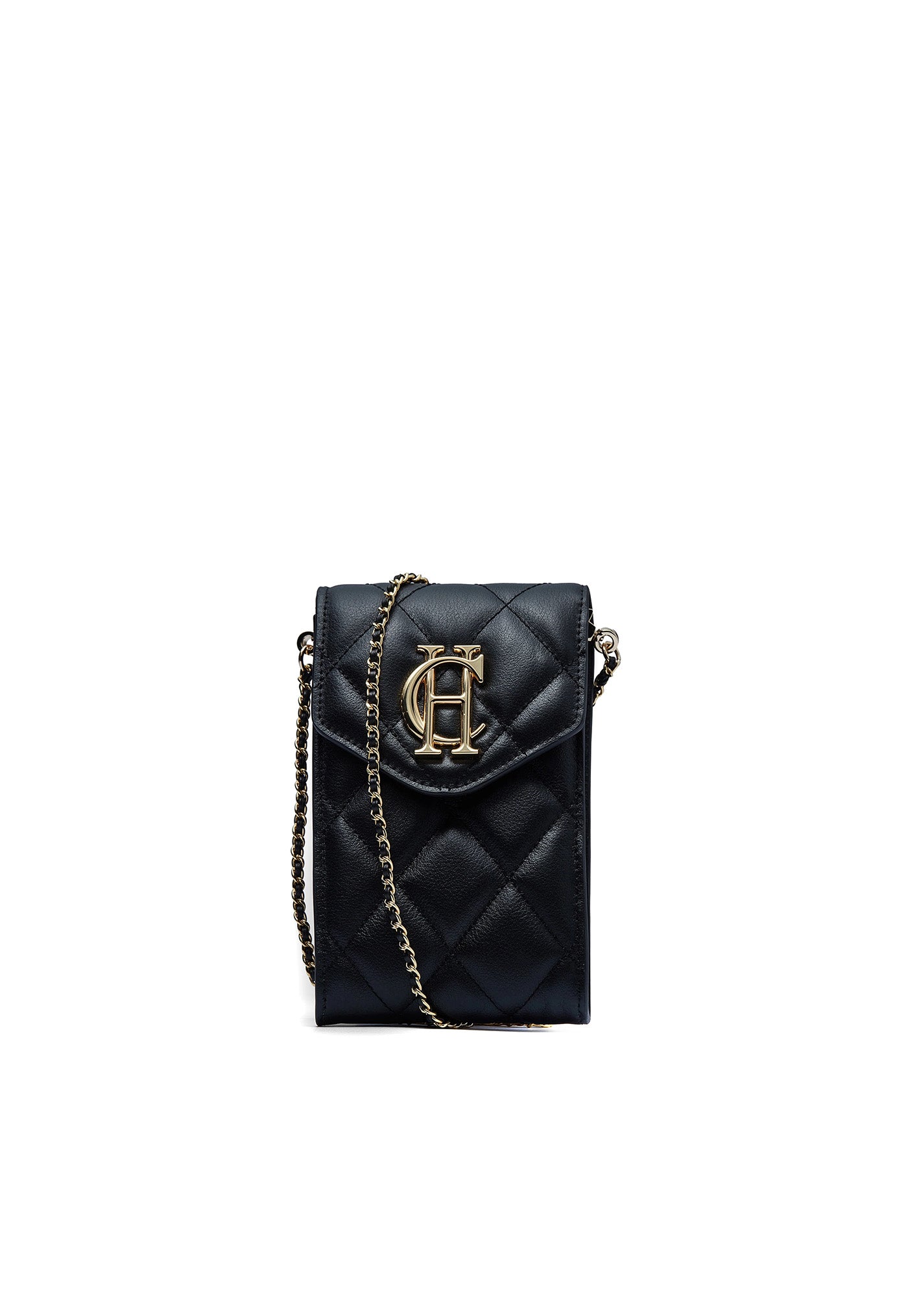 Knightsbridge Phone Pouch - Black Quilted sold by Angel Divine