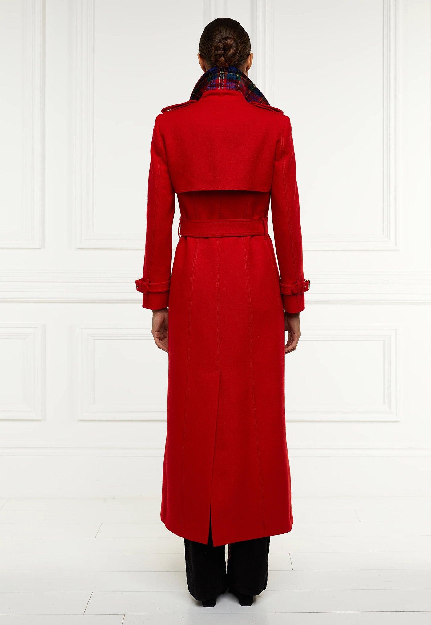 Marlborough Trench Coat Full Length - Red Barathea sold by Angel Divine