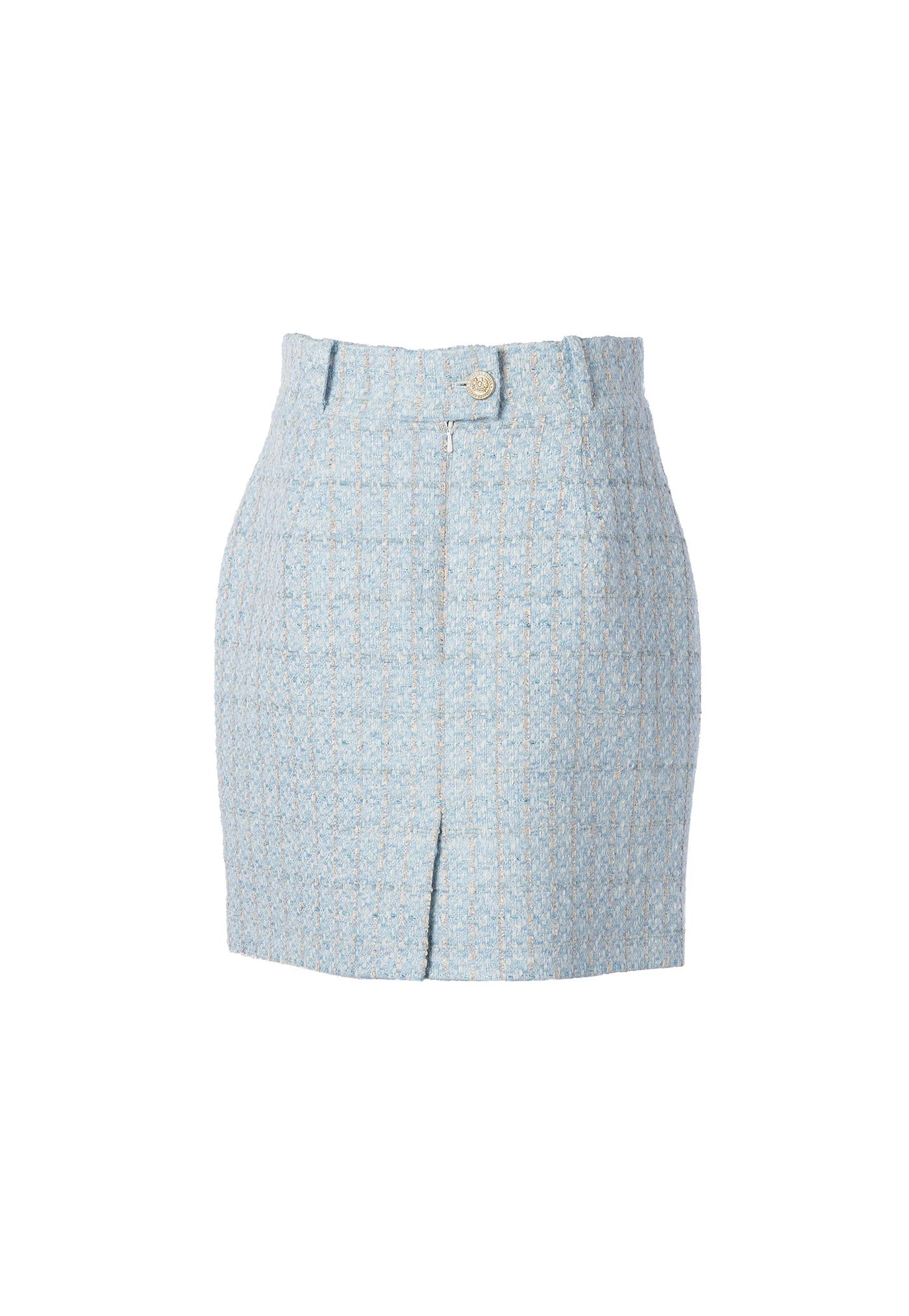 Regency Skirt - Sky Blue Boucle sold by Angel Divine