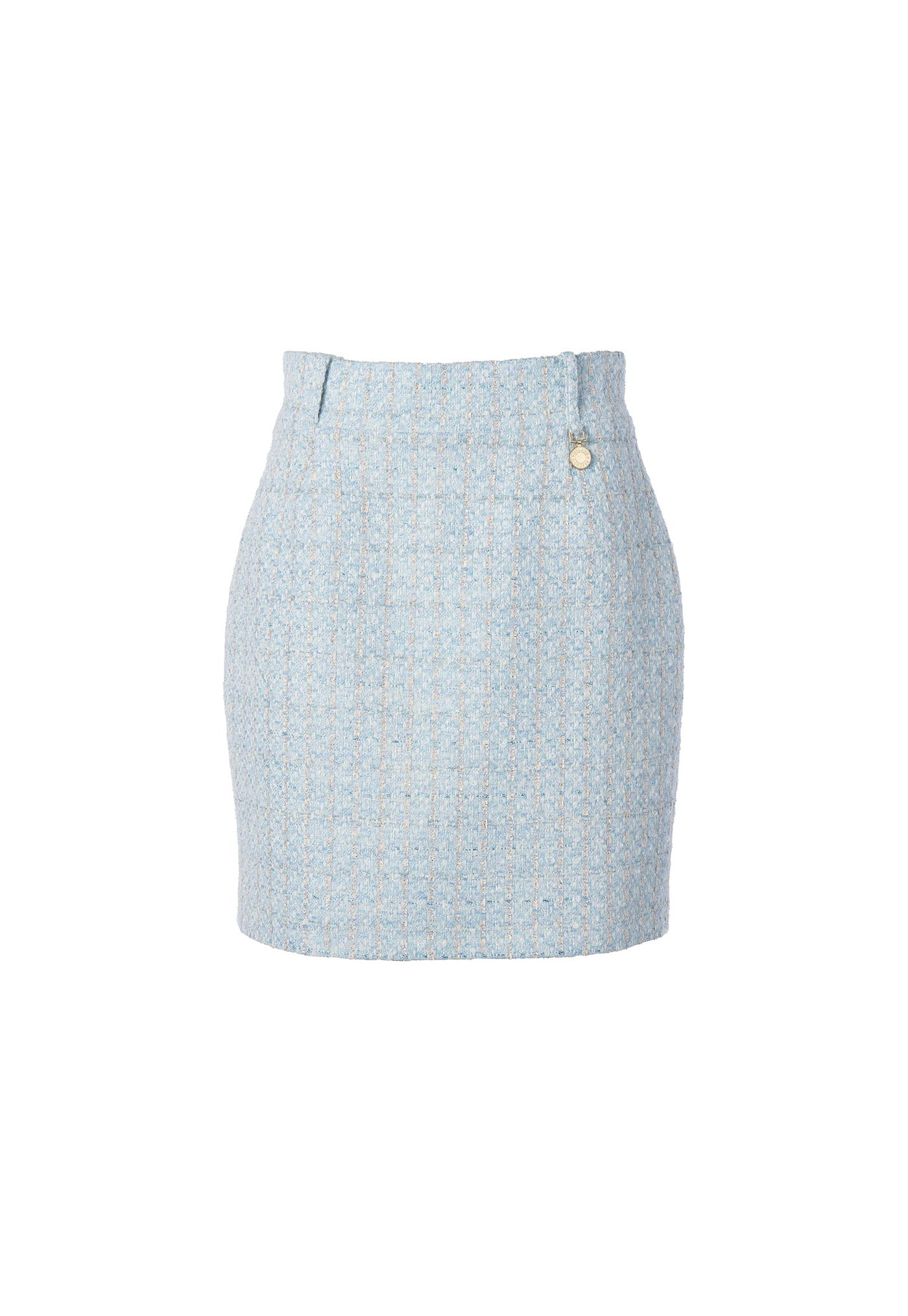 Regency Skirt - Sky Blue Boucle sold by Angel Divine