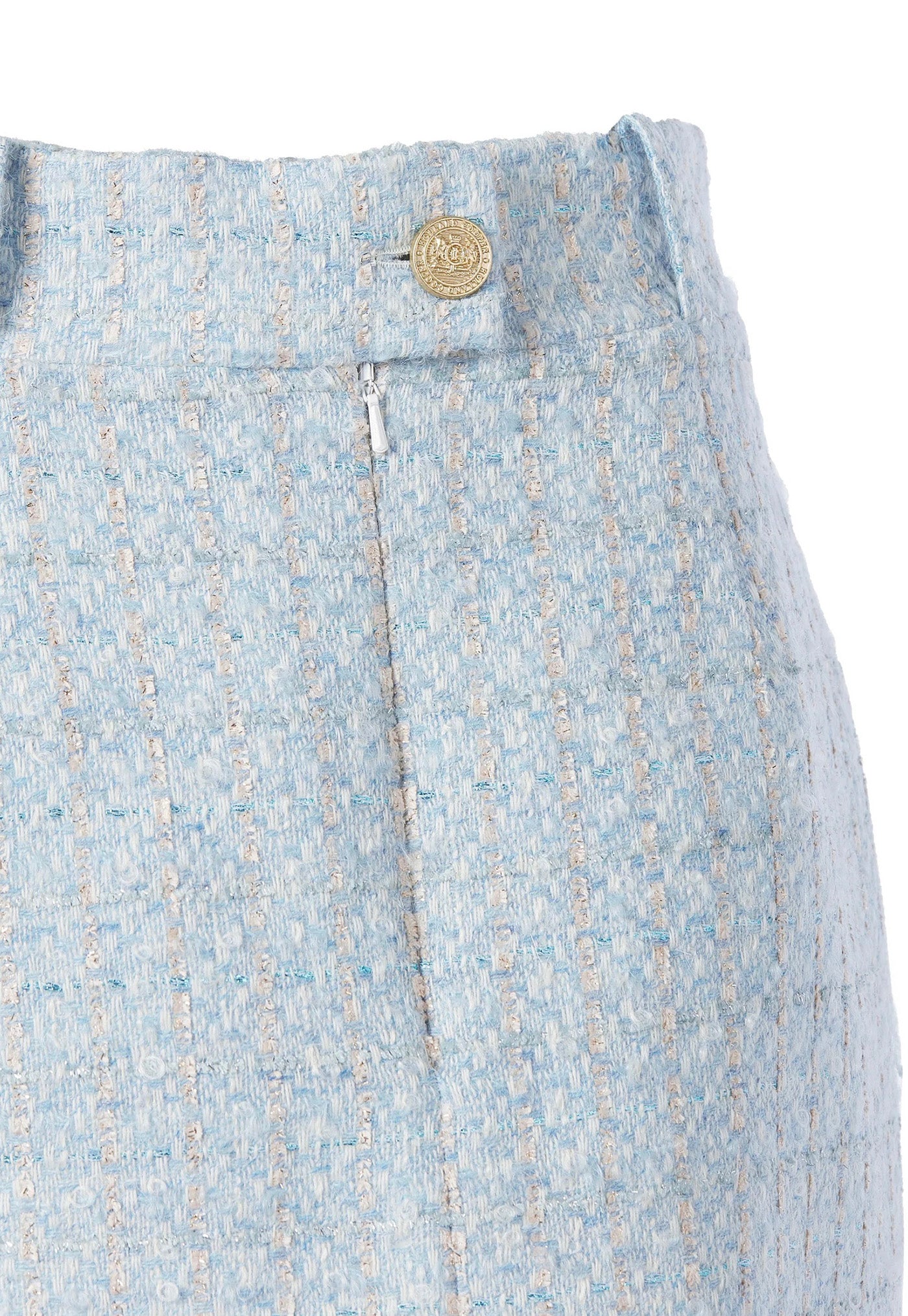 Regency Skirt - Sky Blue Boucle sold by Angel Divine