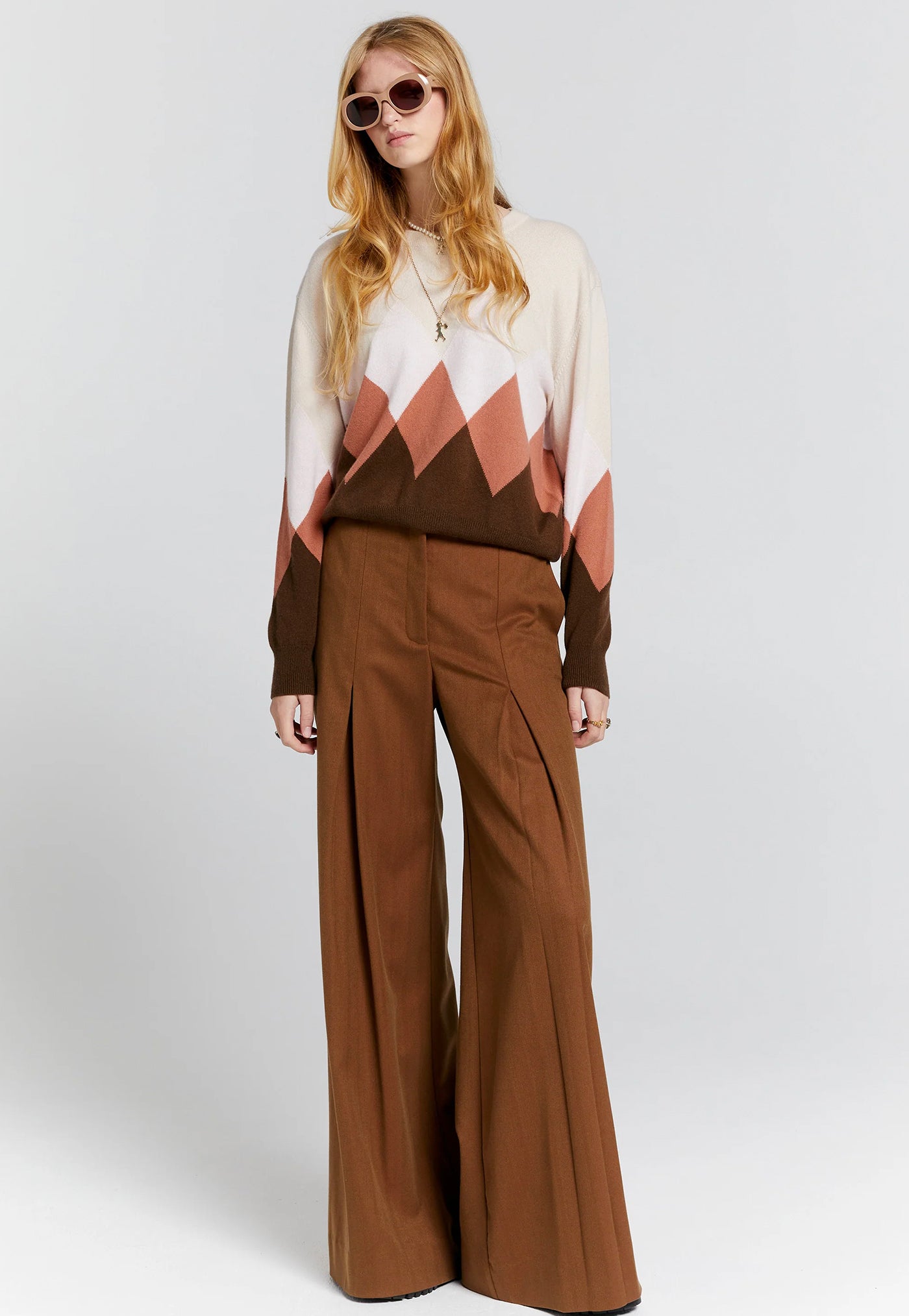 Classic Cashmere Sweater - Autumn Argyle