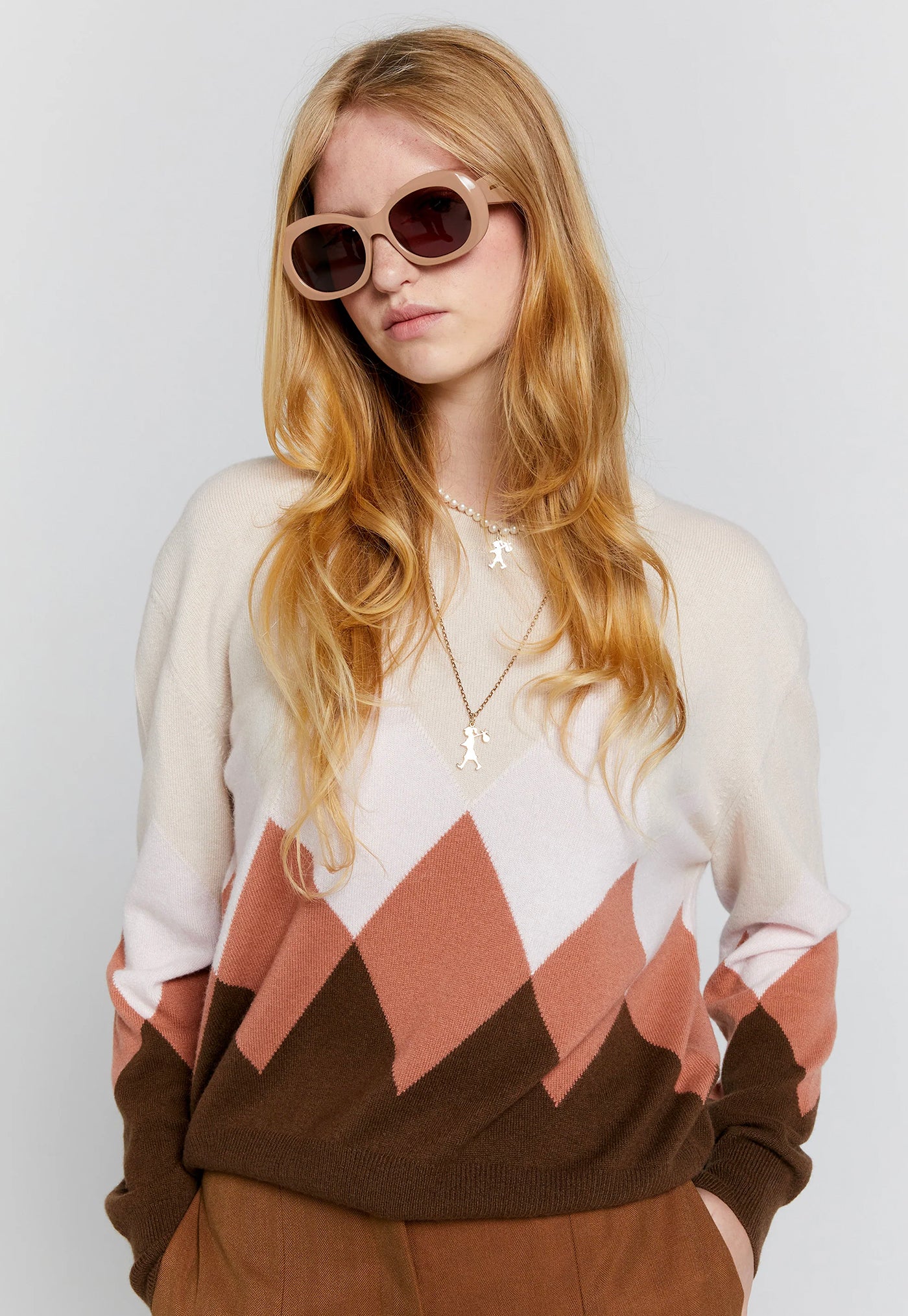 Classic Cashmere Sweater - Autumn Argyle