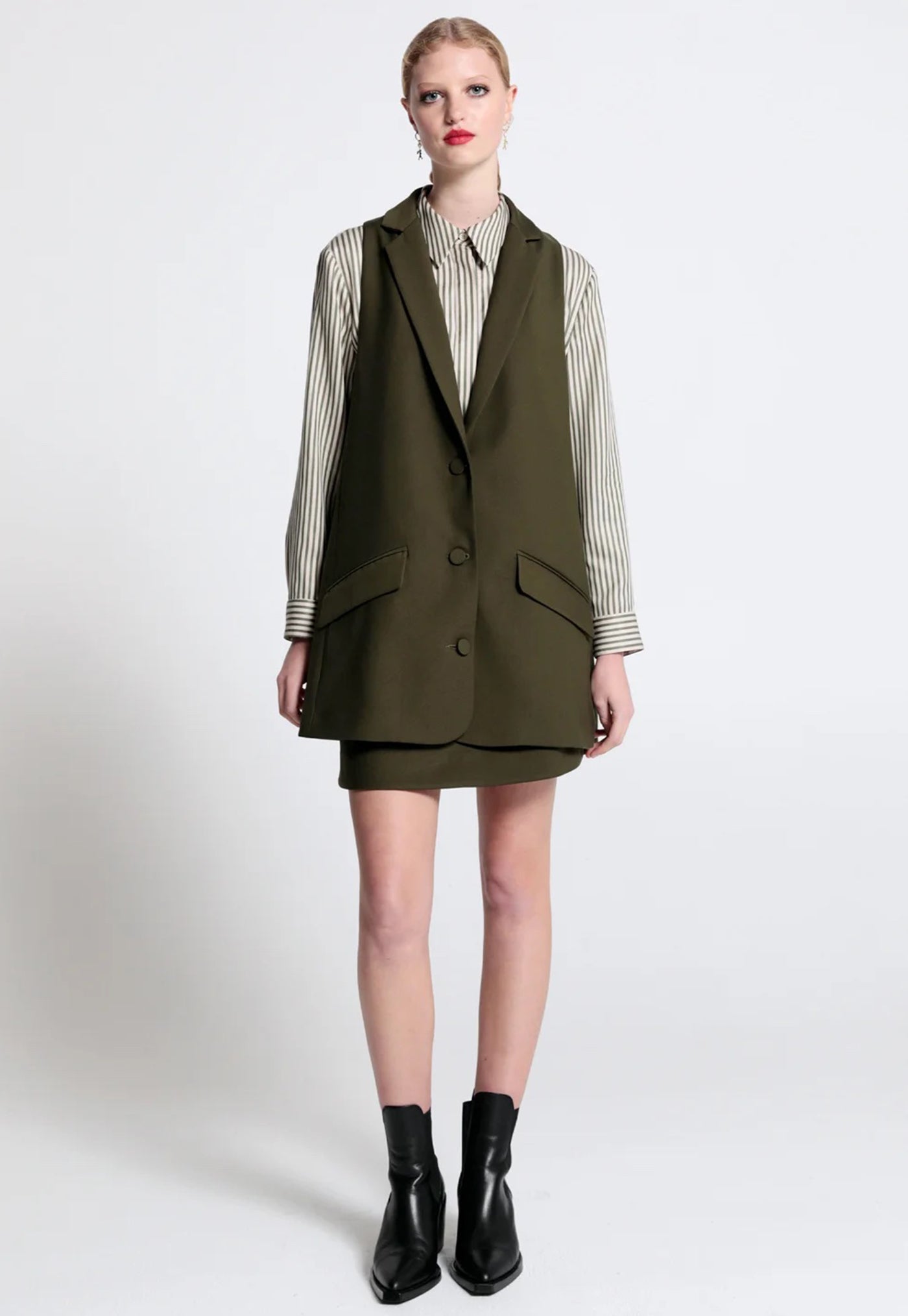 Insignia Gilet - Olive sold by Angel Divine