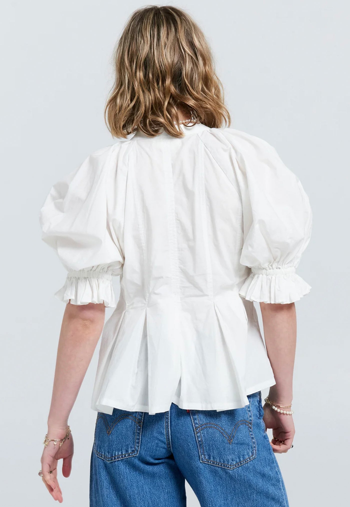 Organic Cotton Melody Top - Off White Shirting sold by Angel Divine