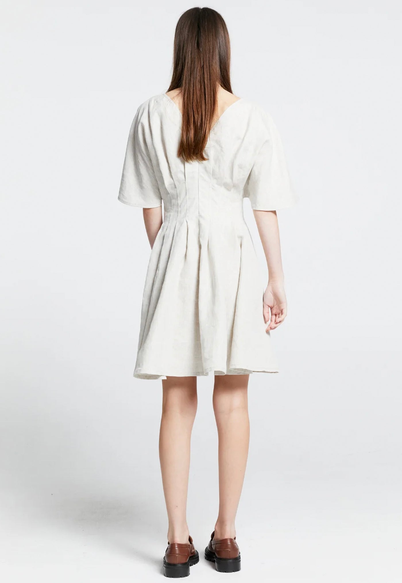 Florence Mini Dress - Natural Linen sold by Angel Divine