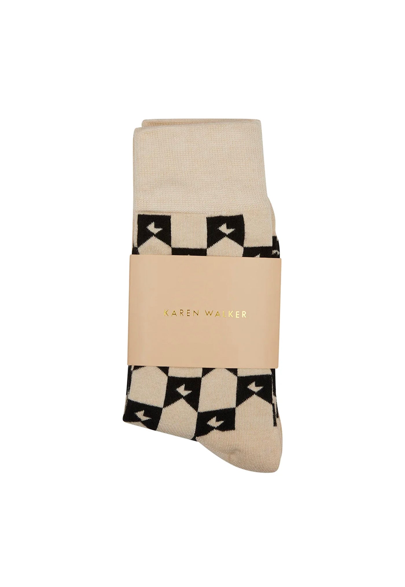 Monogram Socks 2 Pack - Sand Black/Sand Brown sold by Angel Divine