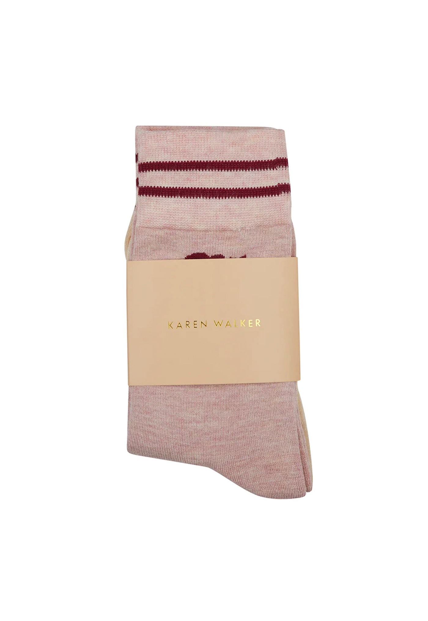 Runaway Girl Socks 2 Pack - Pink/Sand sold by Angel Divine