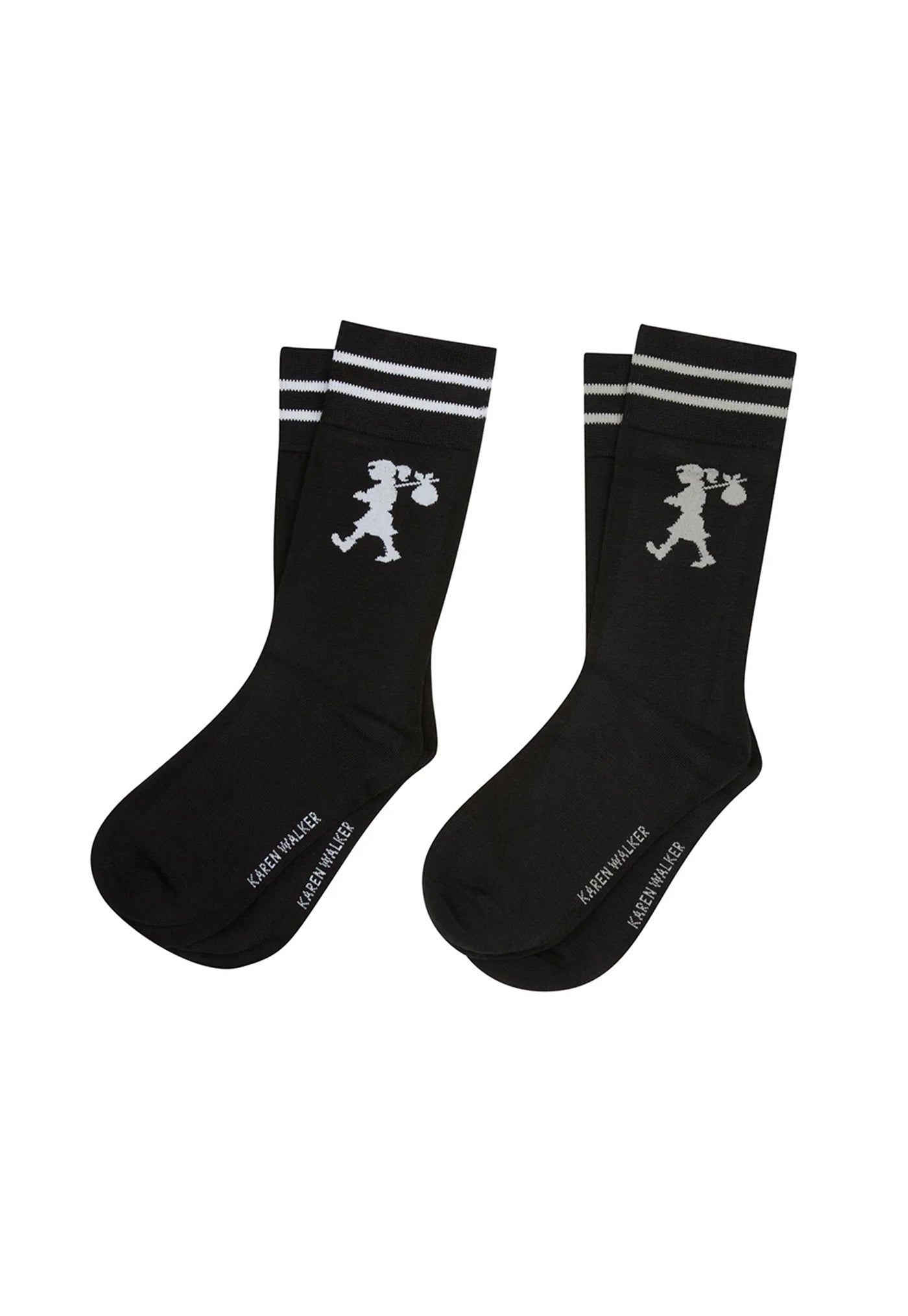 Runaway Girl Socks 2 Pack - Black