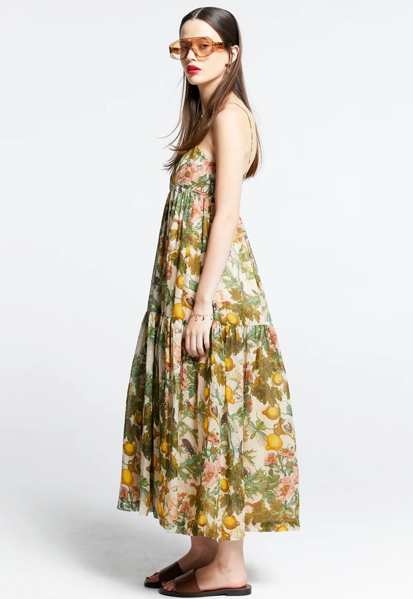 Zestful Dress - Insects & Fruit Macadamia Multi