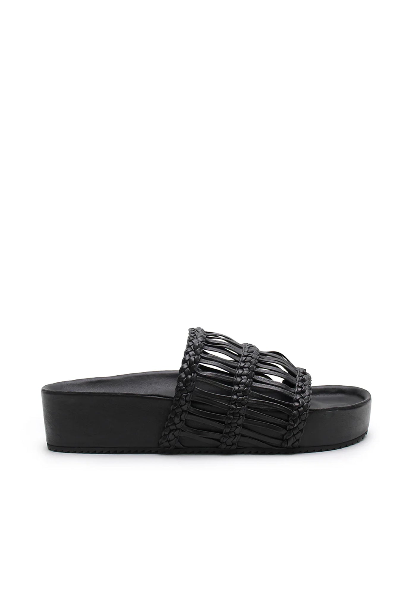 Lou Platform Slide - Black sold by Angel Divine