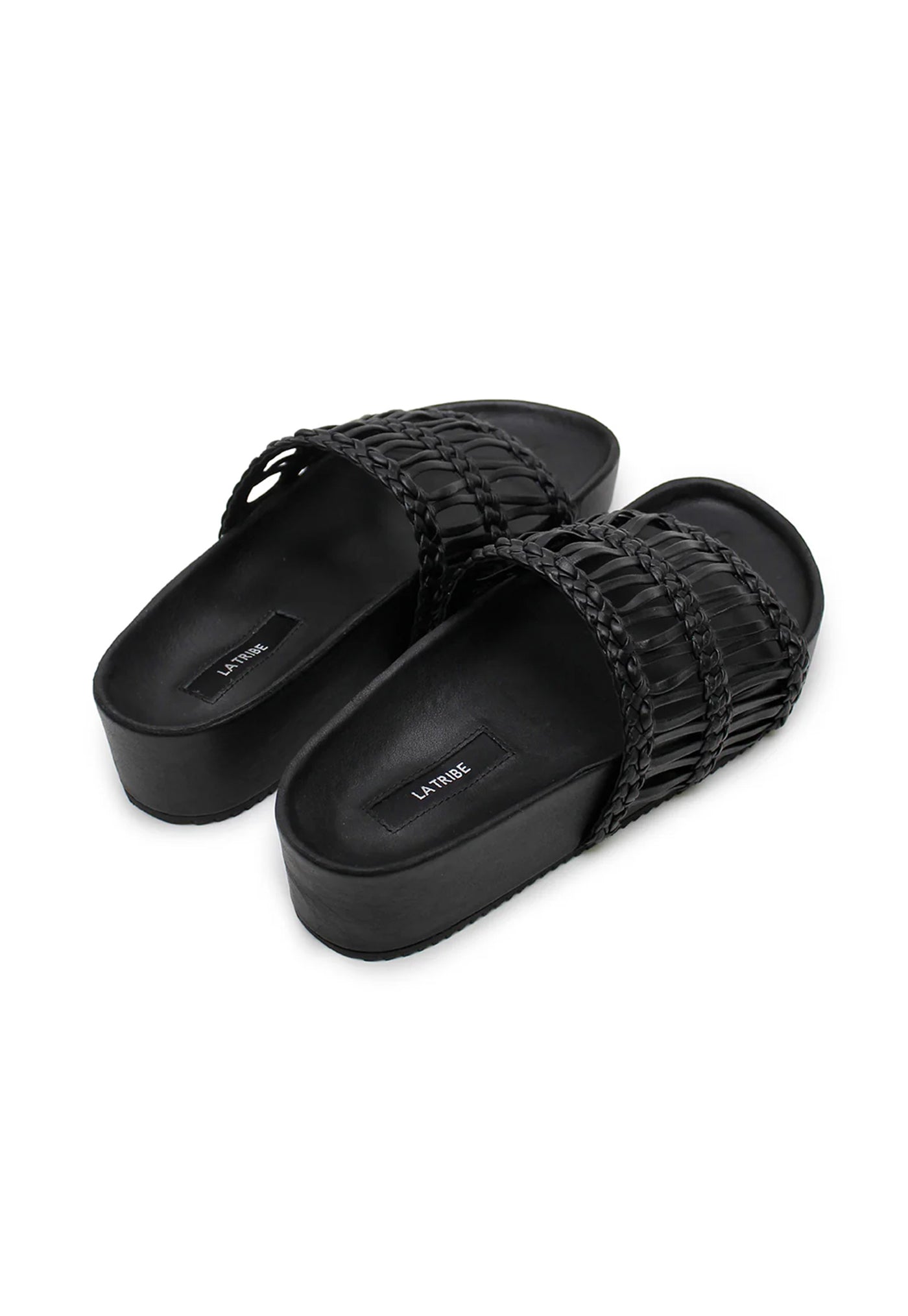 Lou Platform Slide - Black sold by Angel Divine