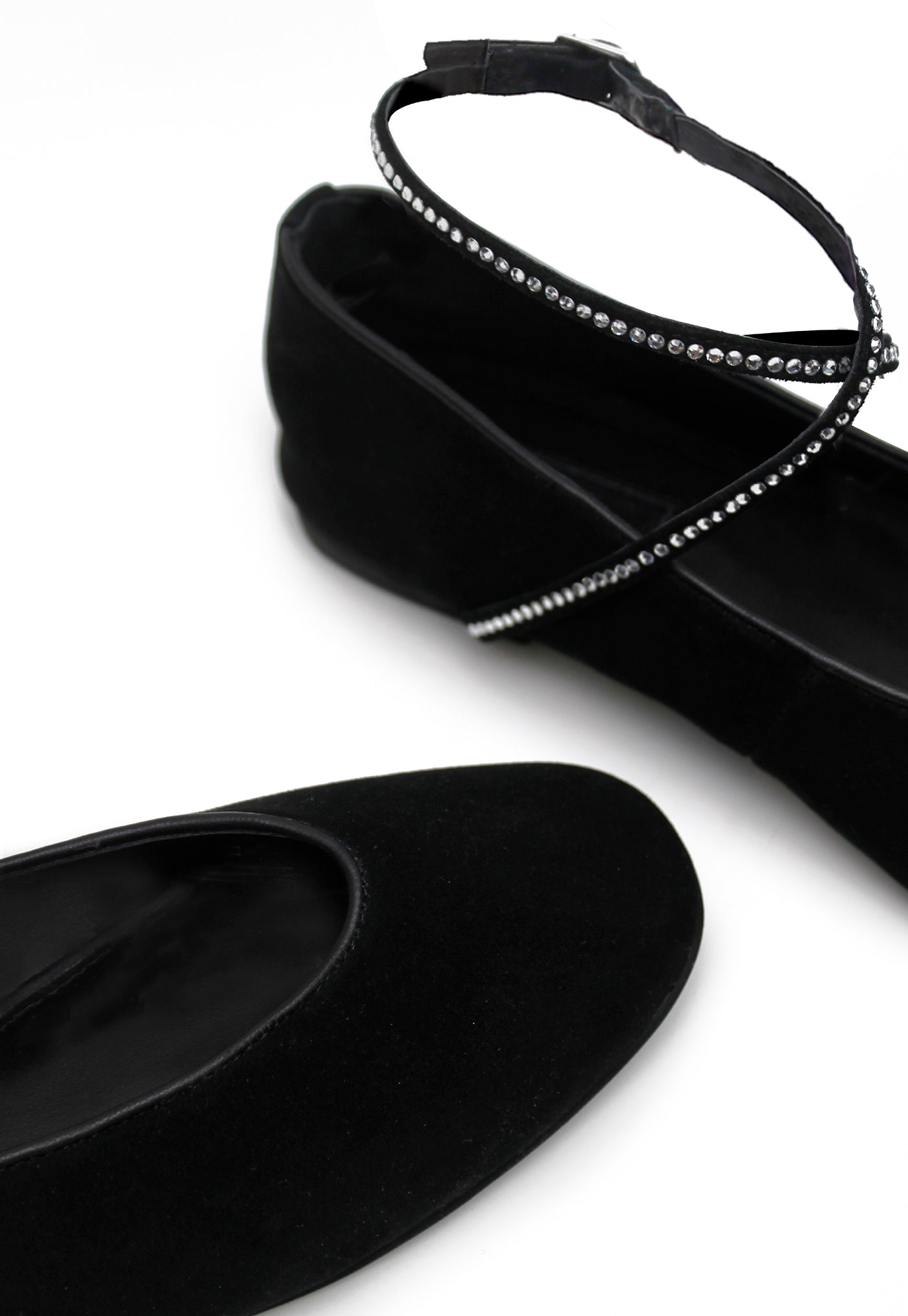 Maggie Flat - Black/Crystal