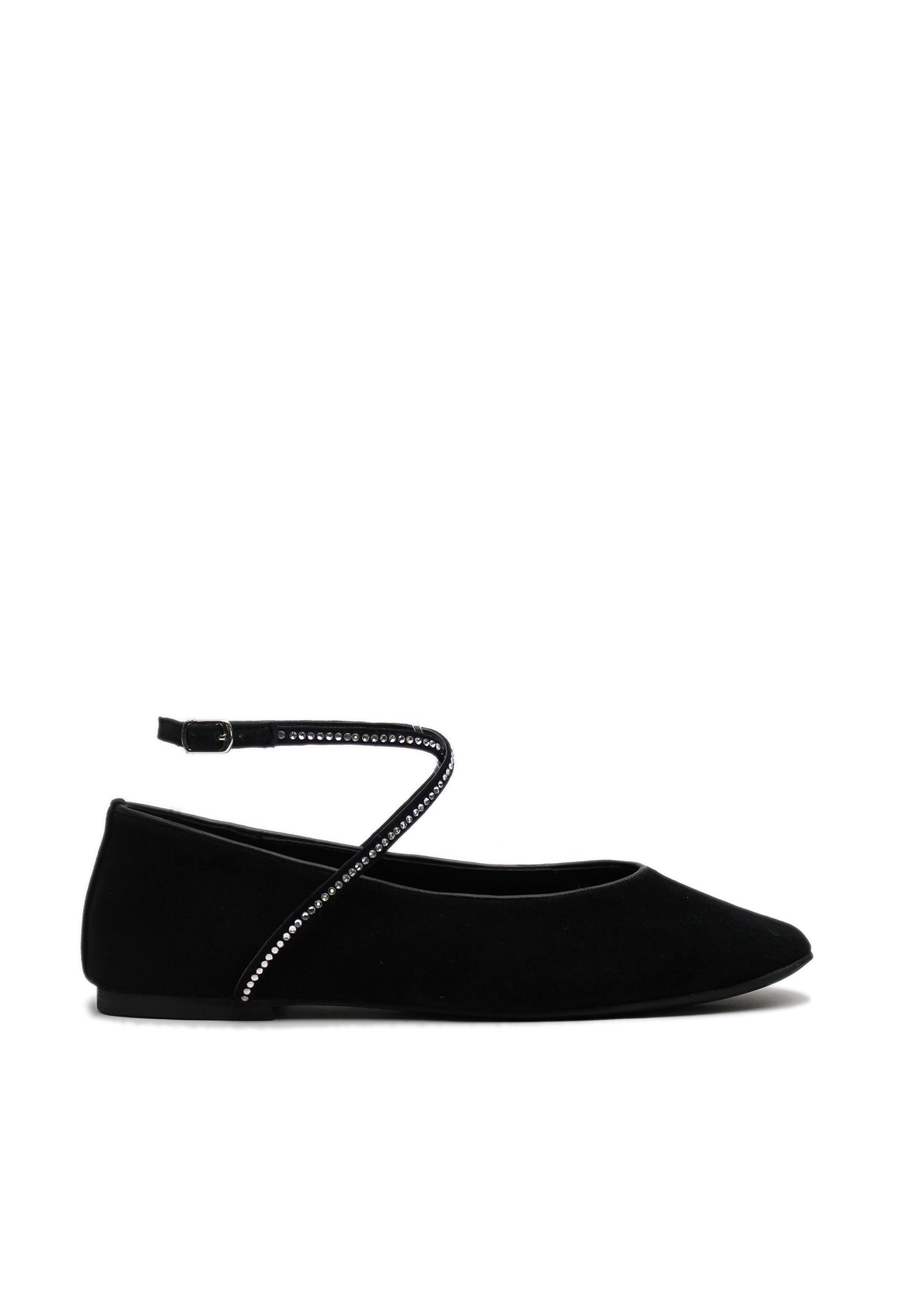 Maggie Flat - Black/Crystal