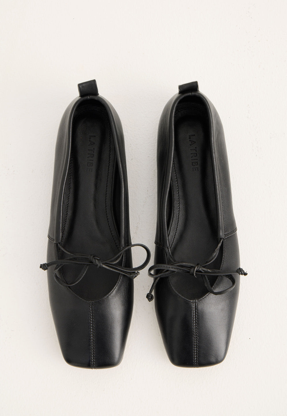 Square Toe Flat - Black