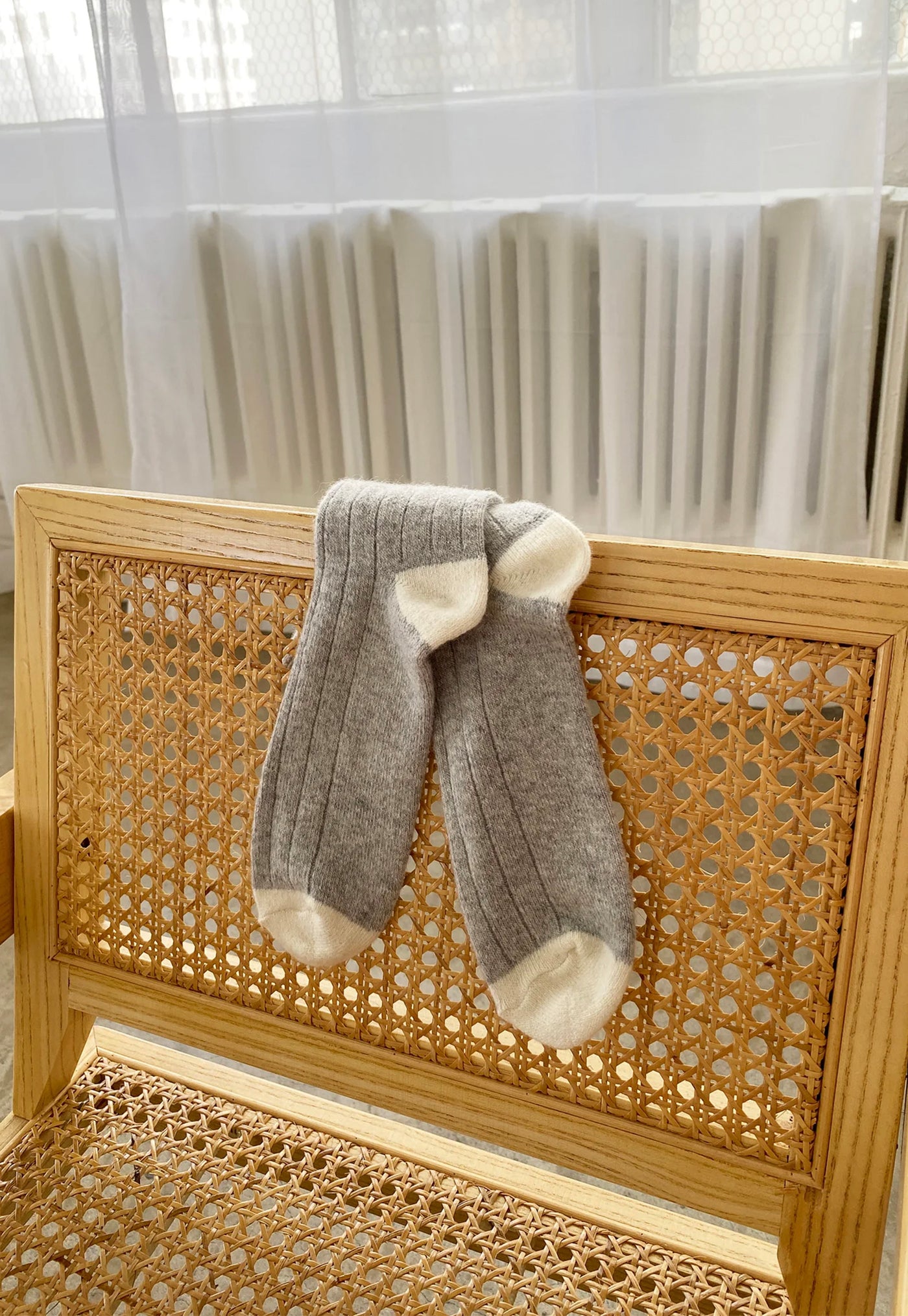 Cashmere Socks - Grey Melange