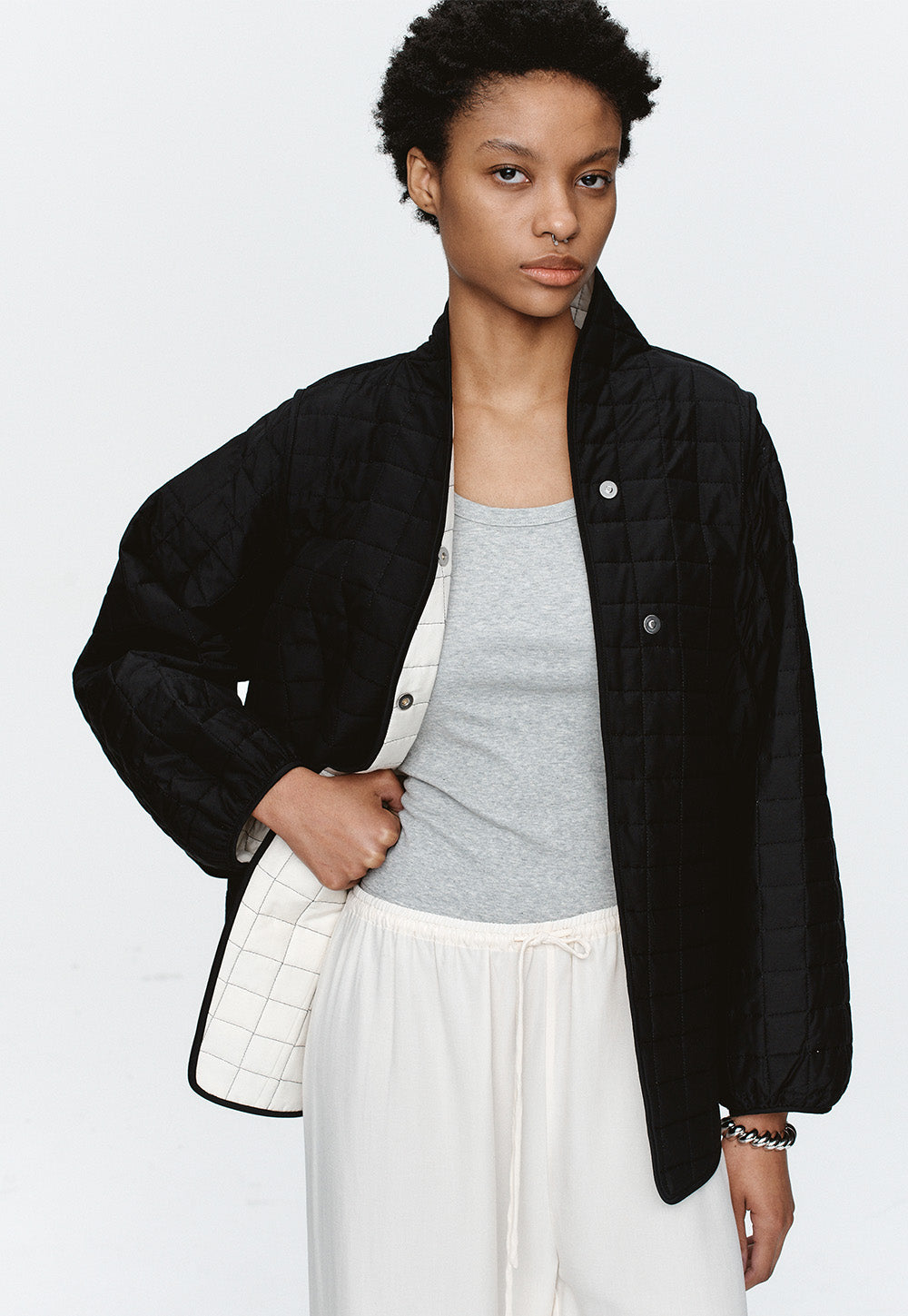 Agnes Jacket - Black/Ivory