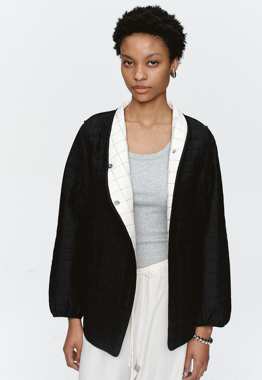 Agnes Jacket - Black/Ivory