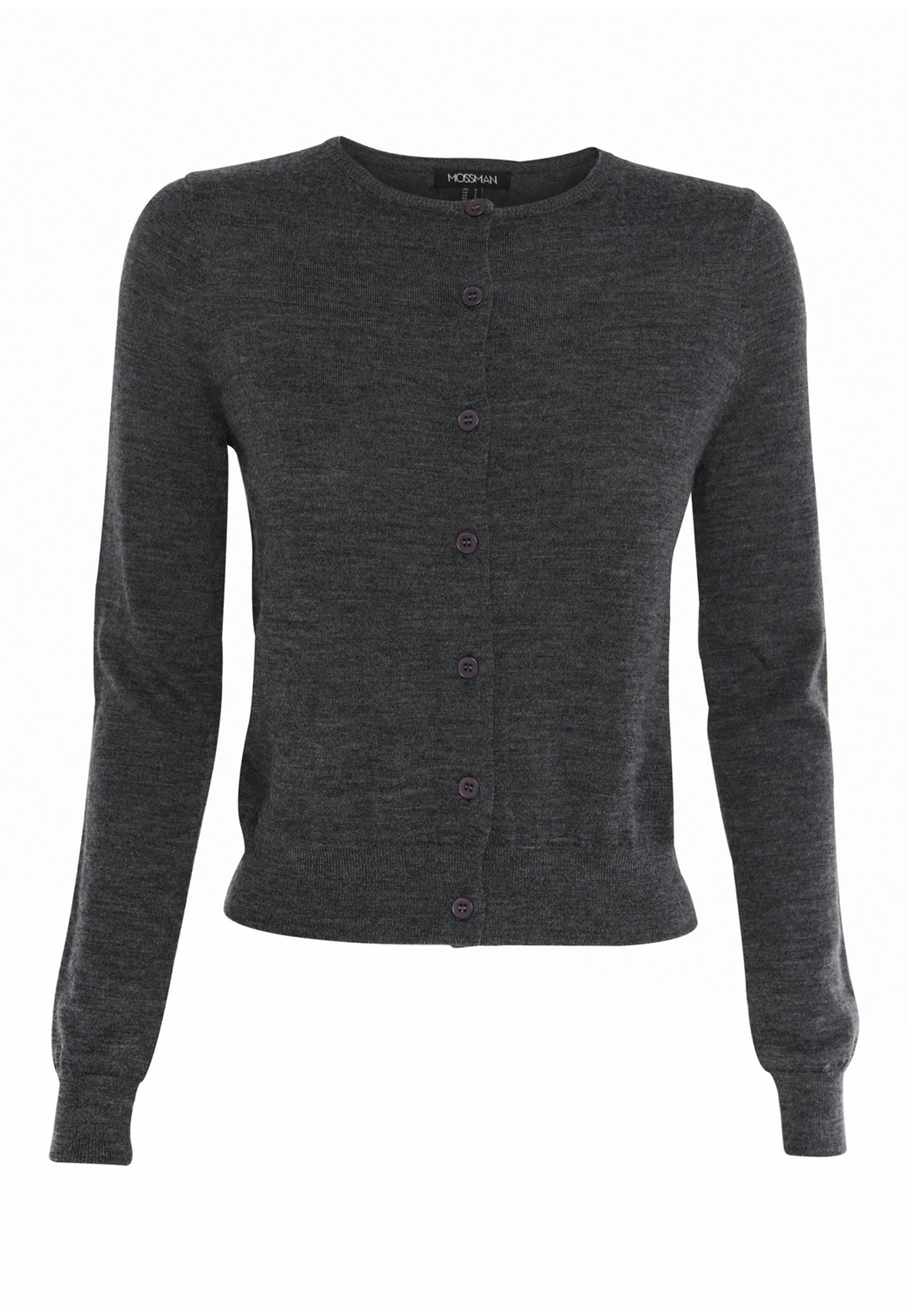 Maine Merino Cardigan - Charcoal