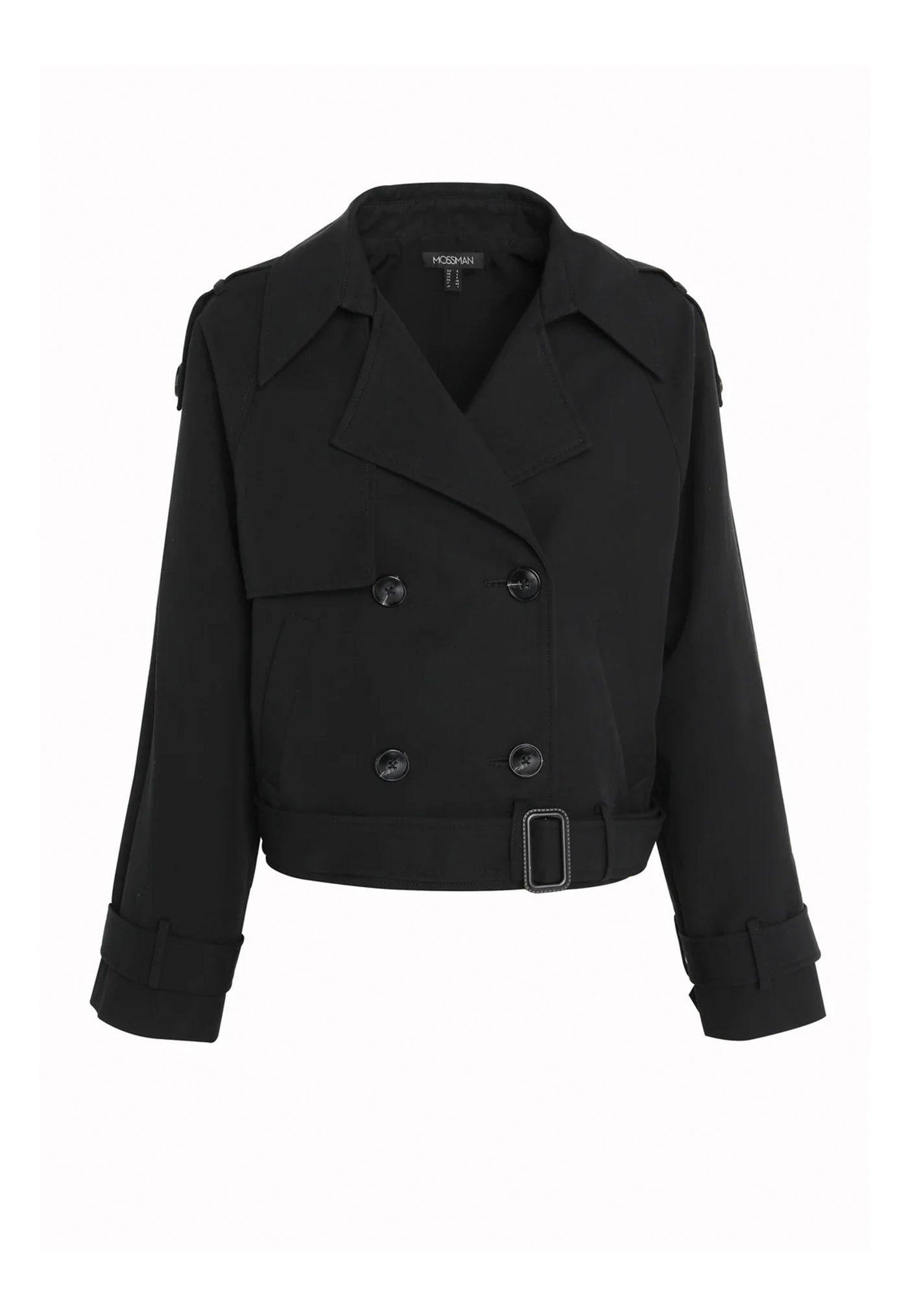 Franklin Cropped Trench - Black